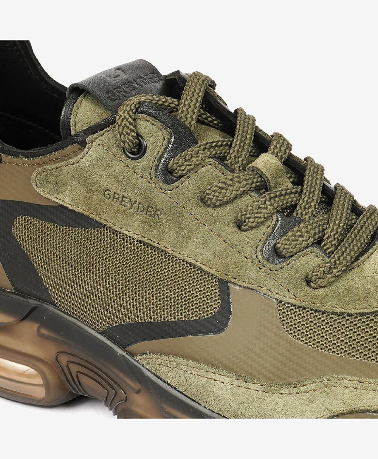 Erkek Haki Hakiki Deri Sneaker Ayakkabı - 5