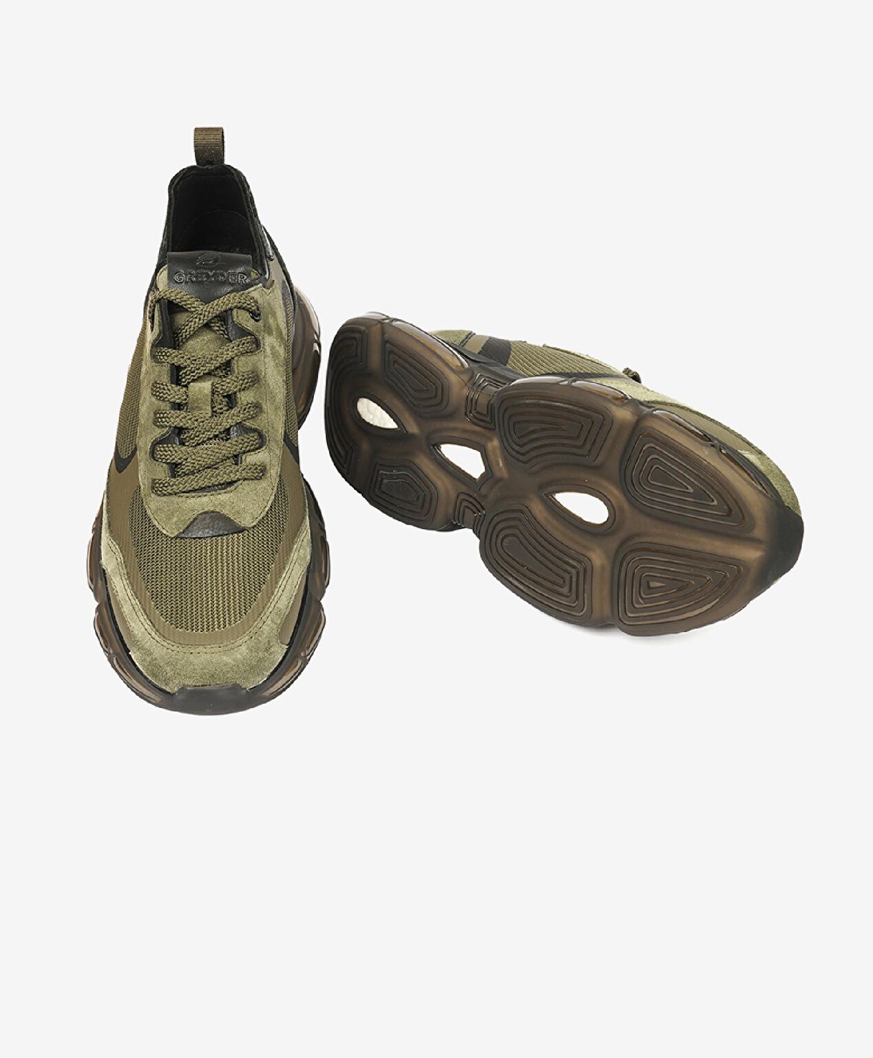 Erkek Haki Hakiki Deri Sneaker Ayakkabı - 6