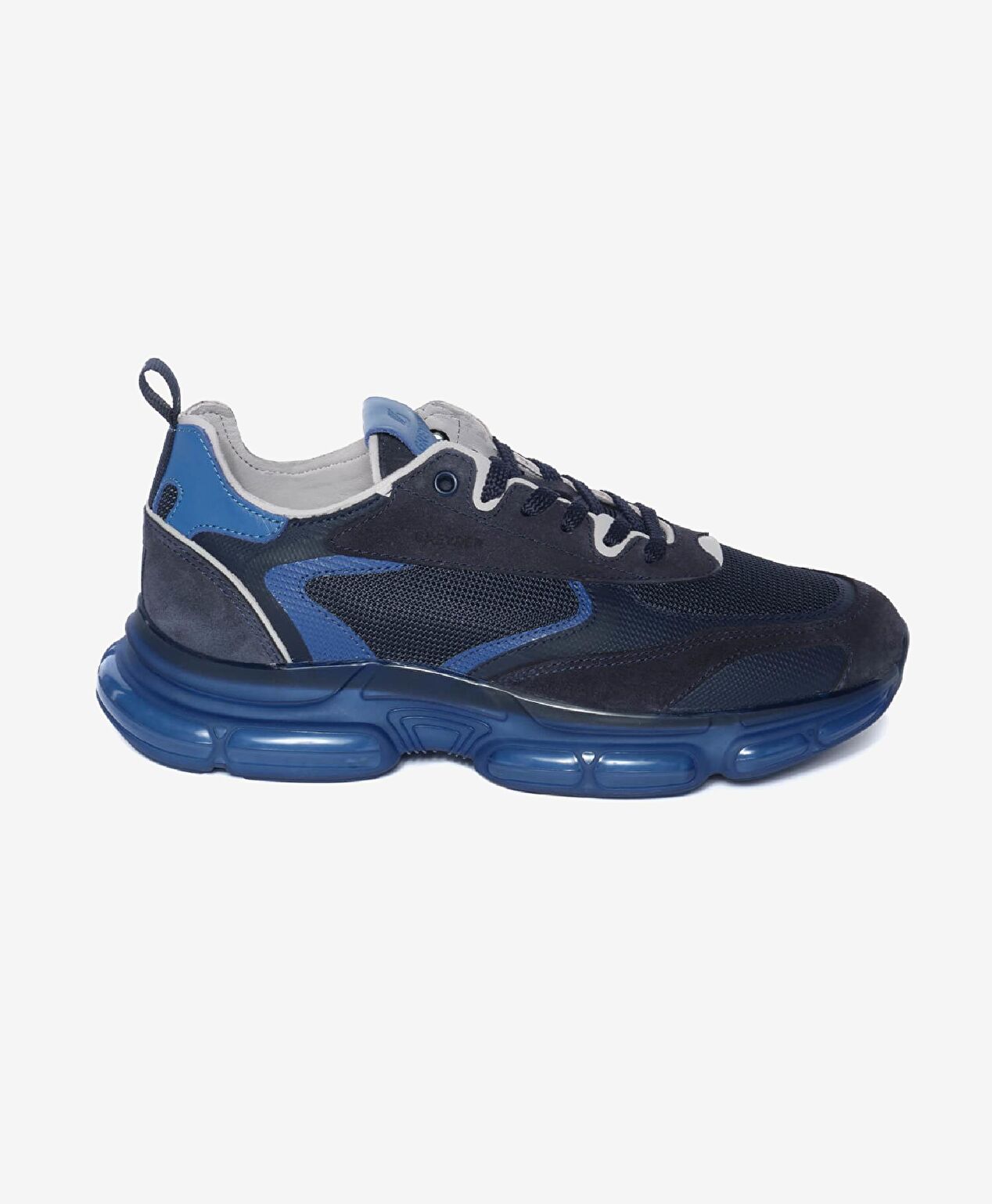 Erkek Lacivert Hakiki Deri Sneaker Ayakkabı - 1