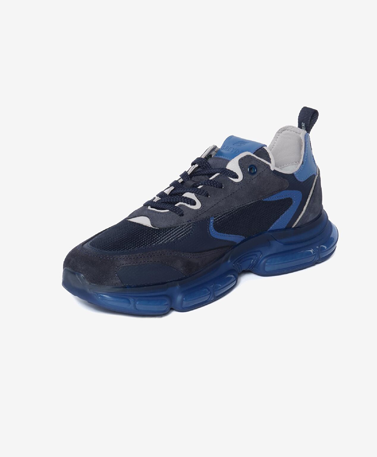 Erkek Lacivert Hakiki Deri Sneaker Ayakkabı - 3