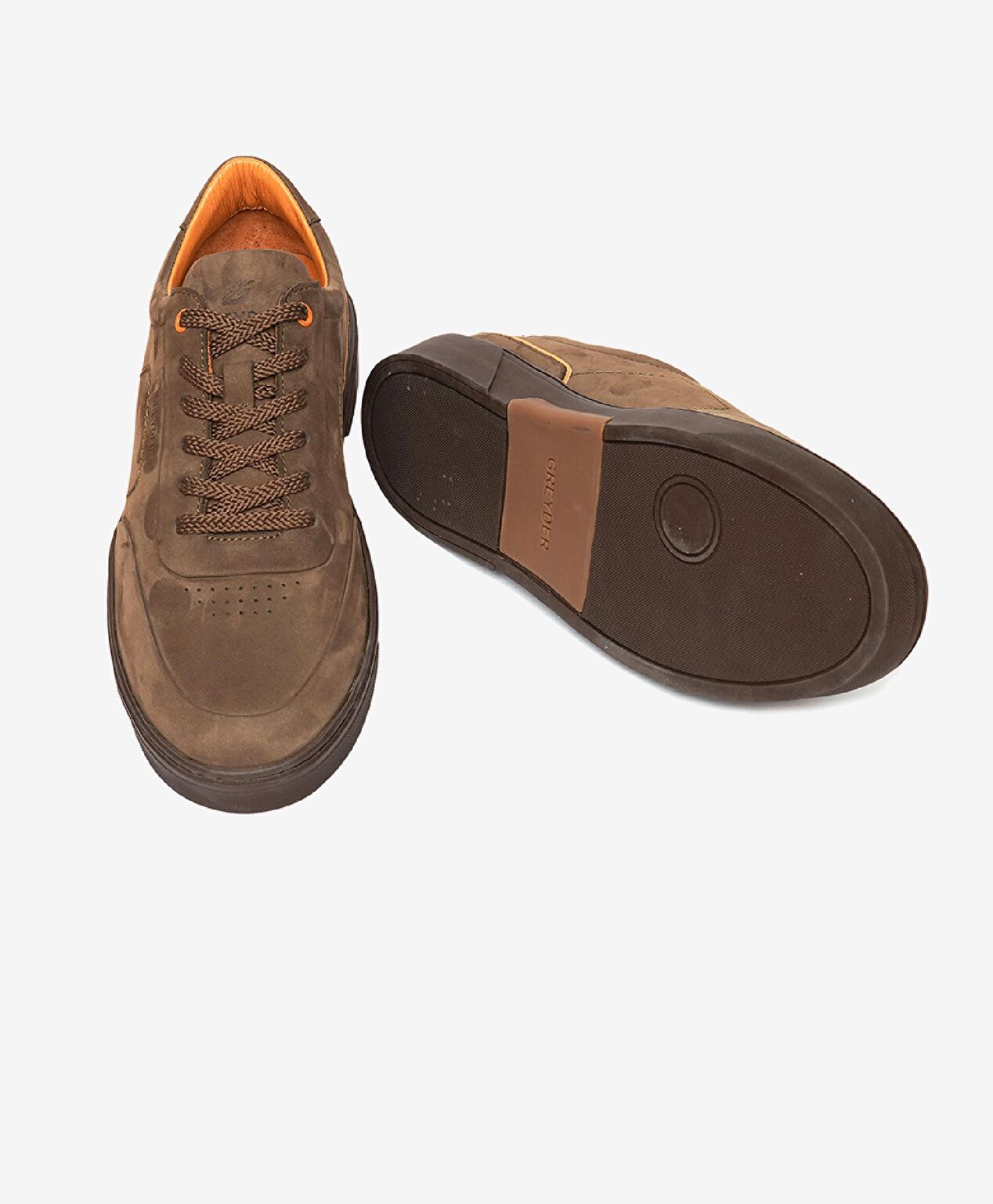 Erkek Duman Hakiki Deri Sneaker Ayakkabı - 6