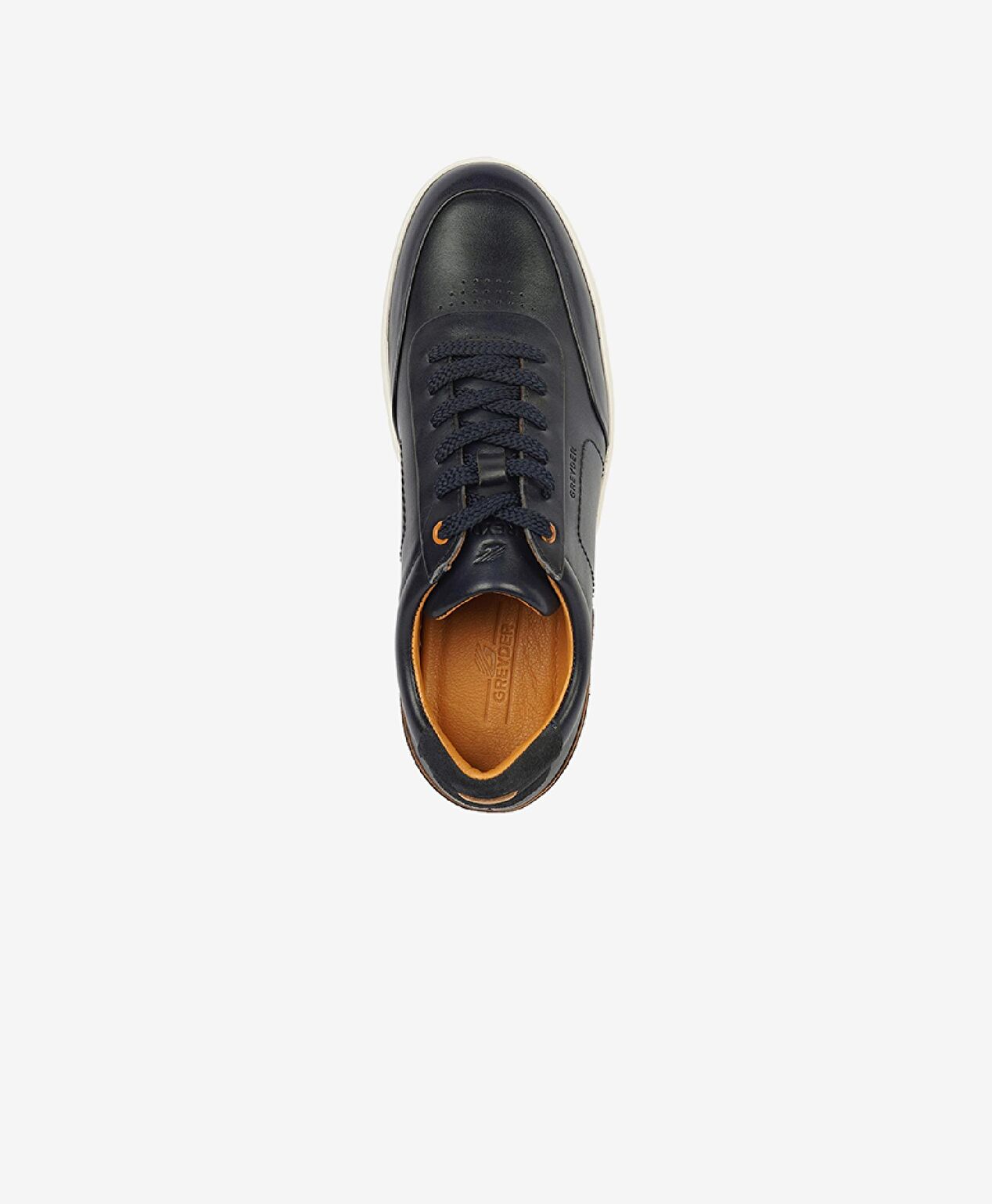 Erkek Lacivert Hakiki Deri Sneaker Ayakkabı - 4