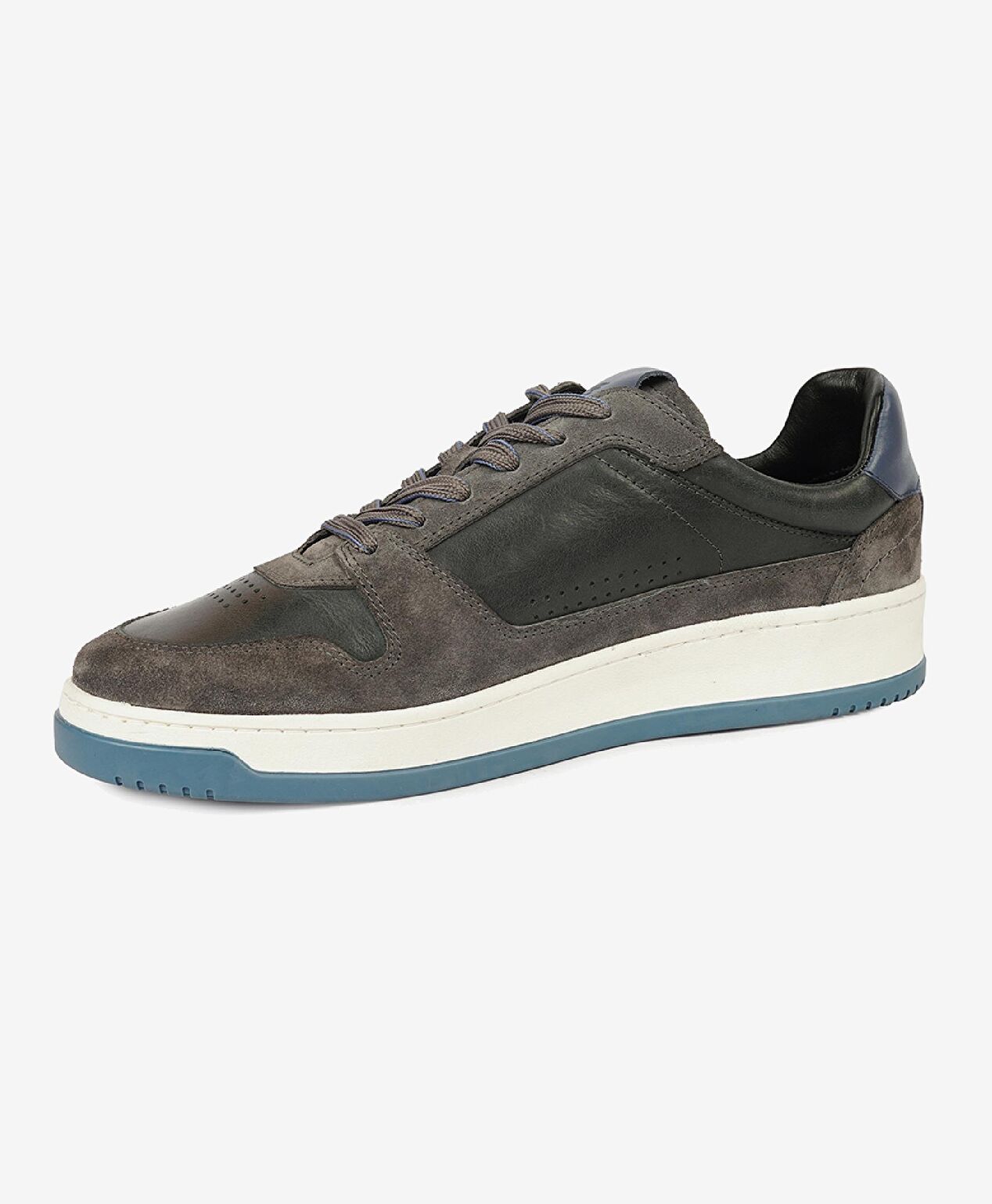 Erkek Füme Hakiki Deri Sneaker Ayakkabı - 3