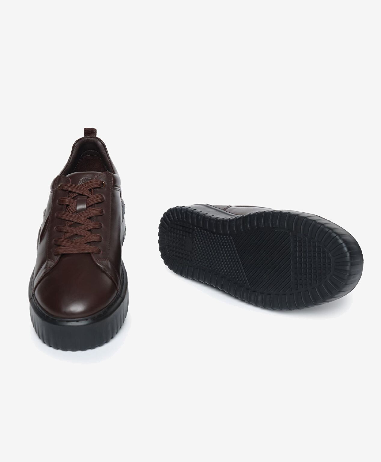 Erkek Kahverengi Hakiki Deri Sneaker Ayakkabı - 6