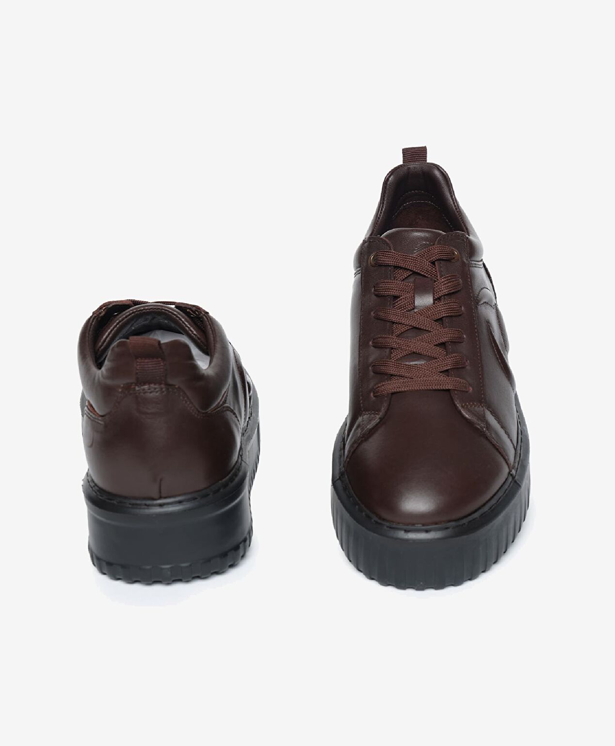 Erkek Kahverengi Hakiki Deri Sneaker Ayakkabı - 7