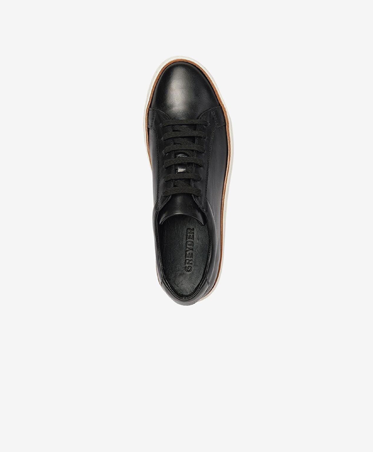 Erkek Siyah Hakiki Deri Sneaker Ayakkabı - 4