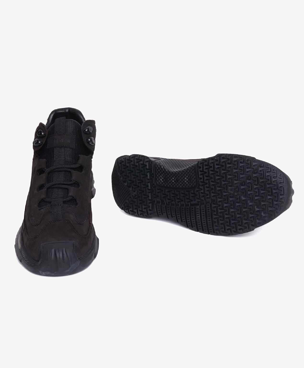 Erkek Siyah Hakiki Deri Sneaker Bot - 6