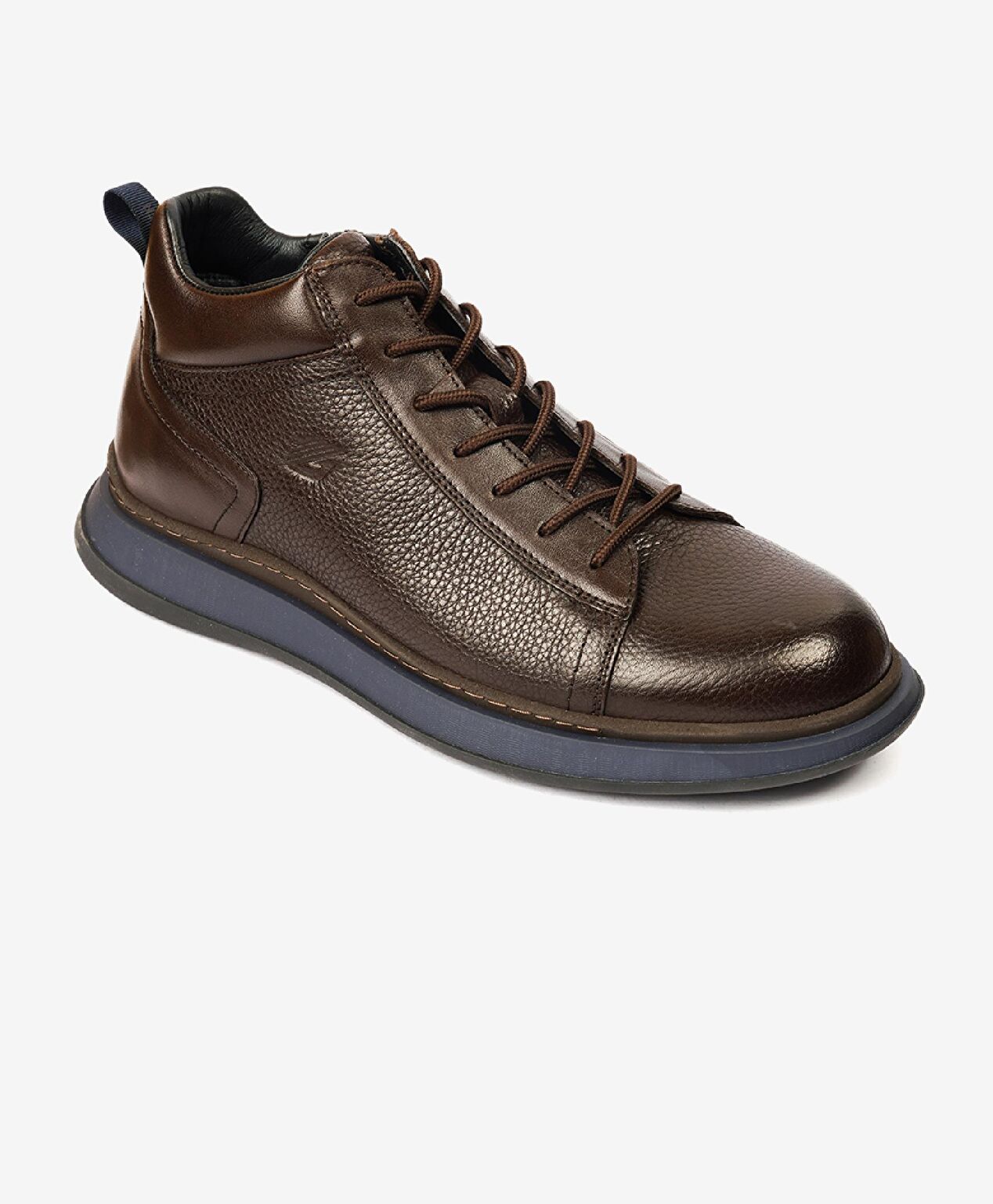 Erkek Koyu Kahverengi Hakiki Deri Sneaker Bot - 2