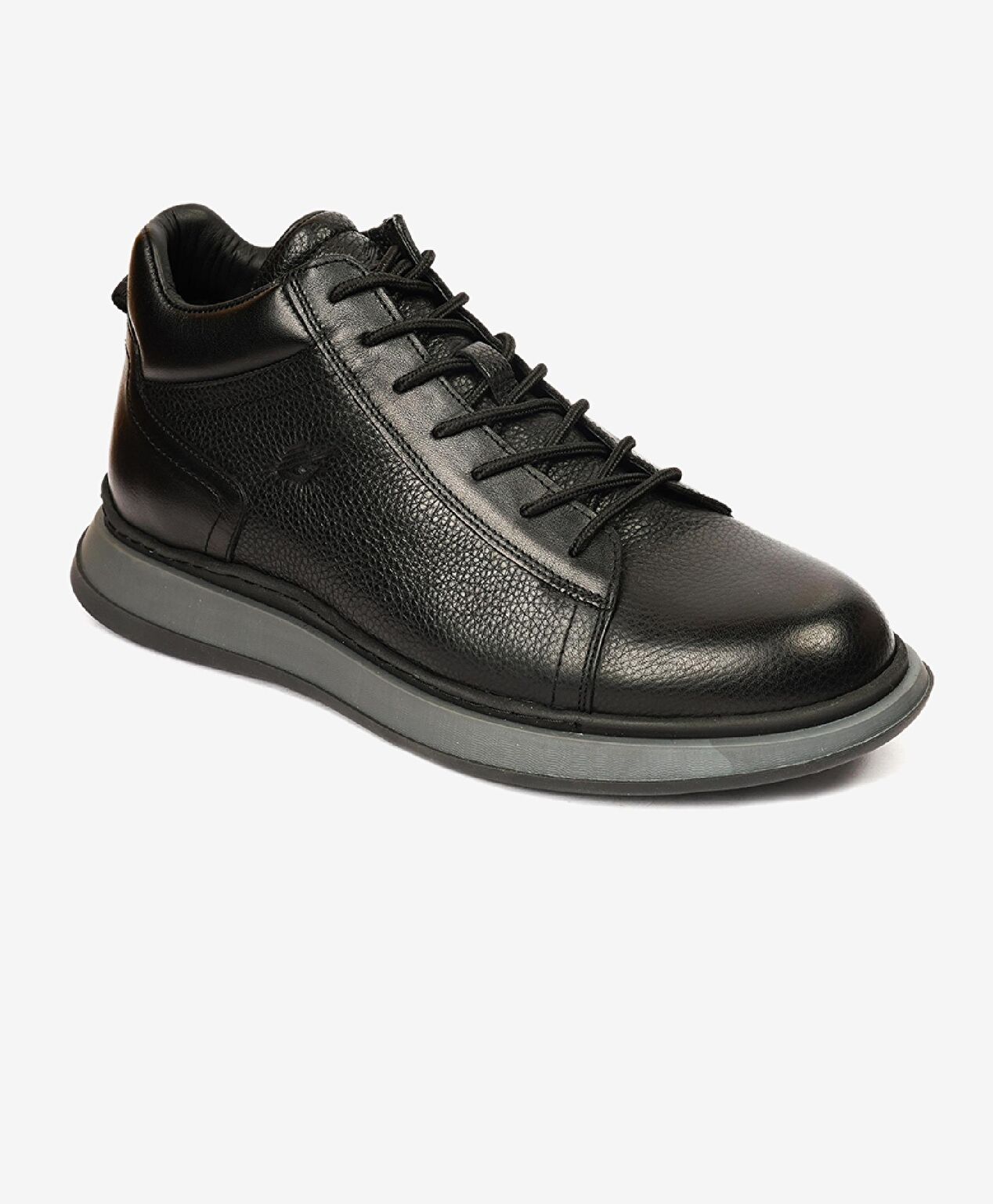 Erkek Siyah Hakiki Deri Sneaker Bot - 2