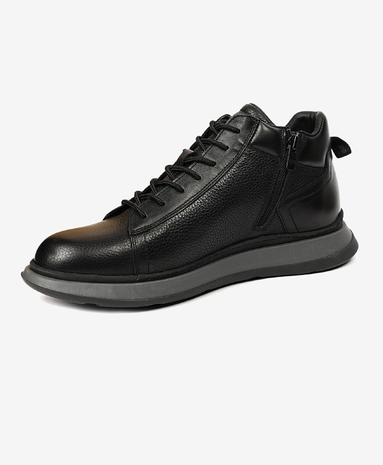 Erkek Siyah Hakiki Deri Sneaker Bot - 3