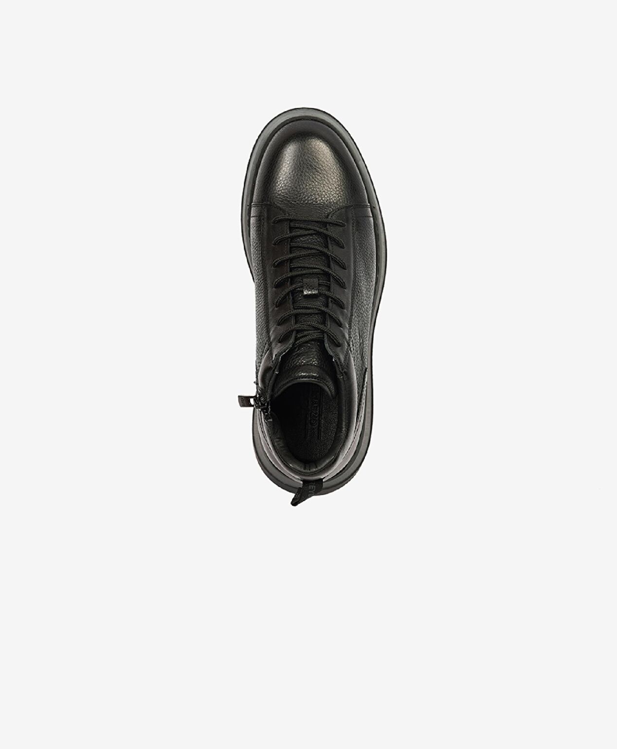 Erkek Siyah Hakiki Deri Sneaker Bot - 4