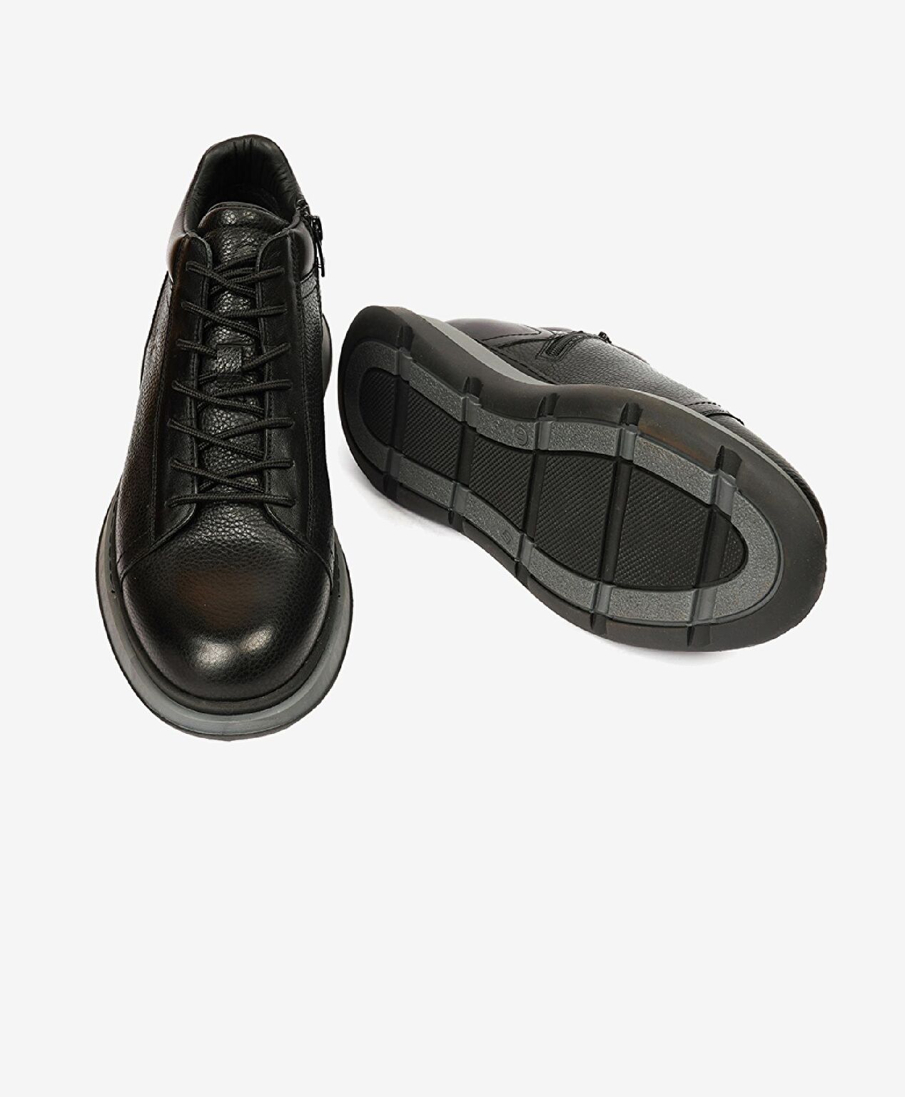 Erkek Siyah Hakiki Deri Sneaker Bot - 6