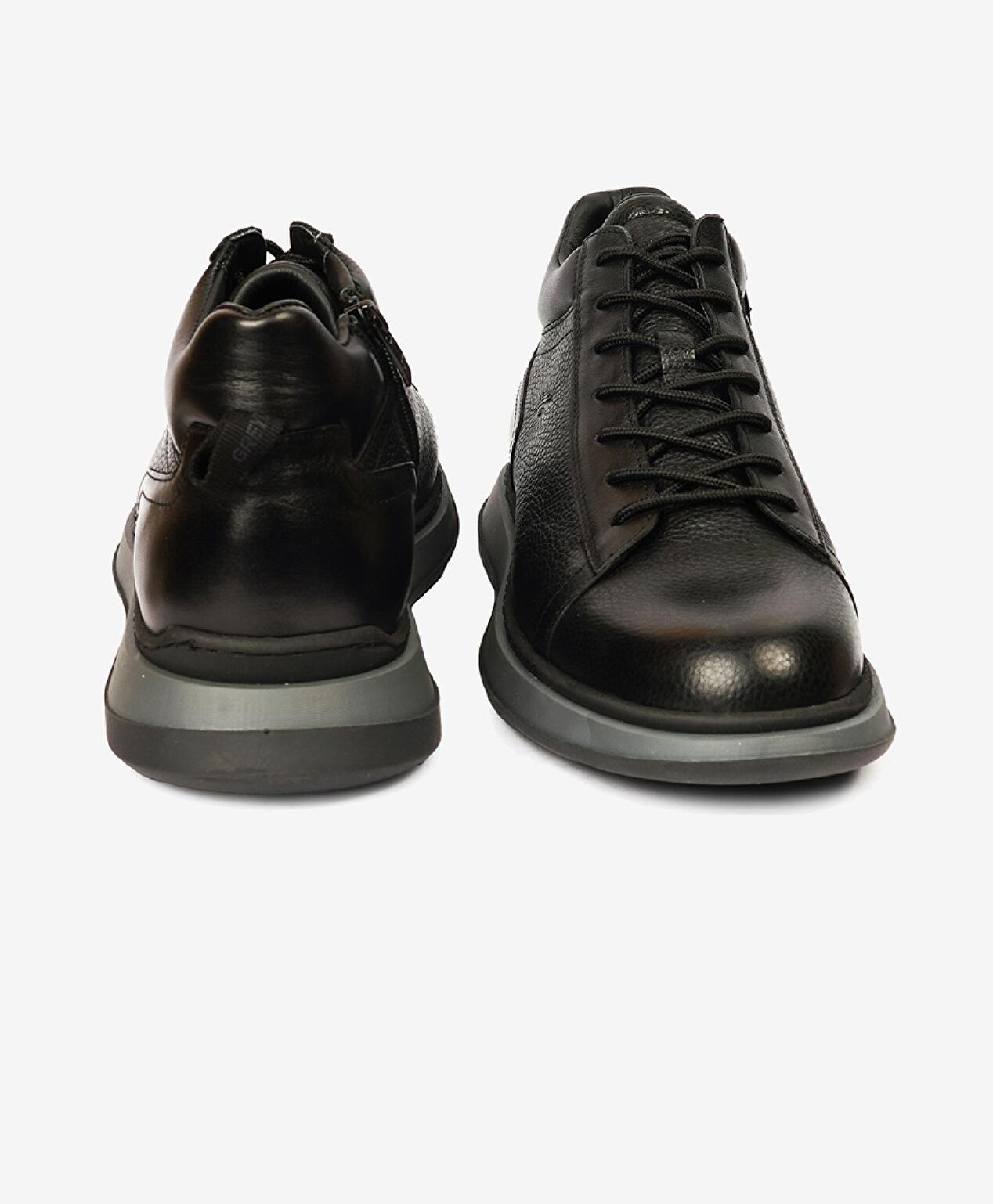 Erkek Siyah Hakiki Deri Sneaker Bot - 7