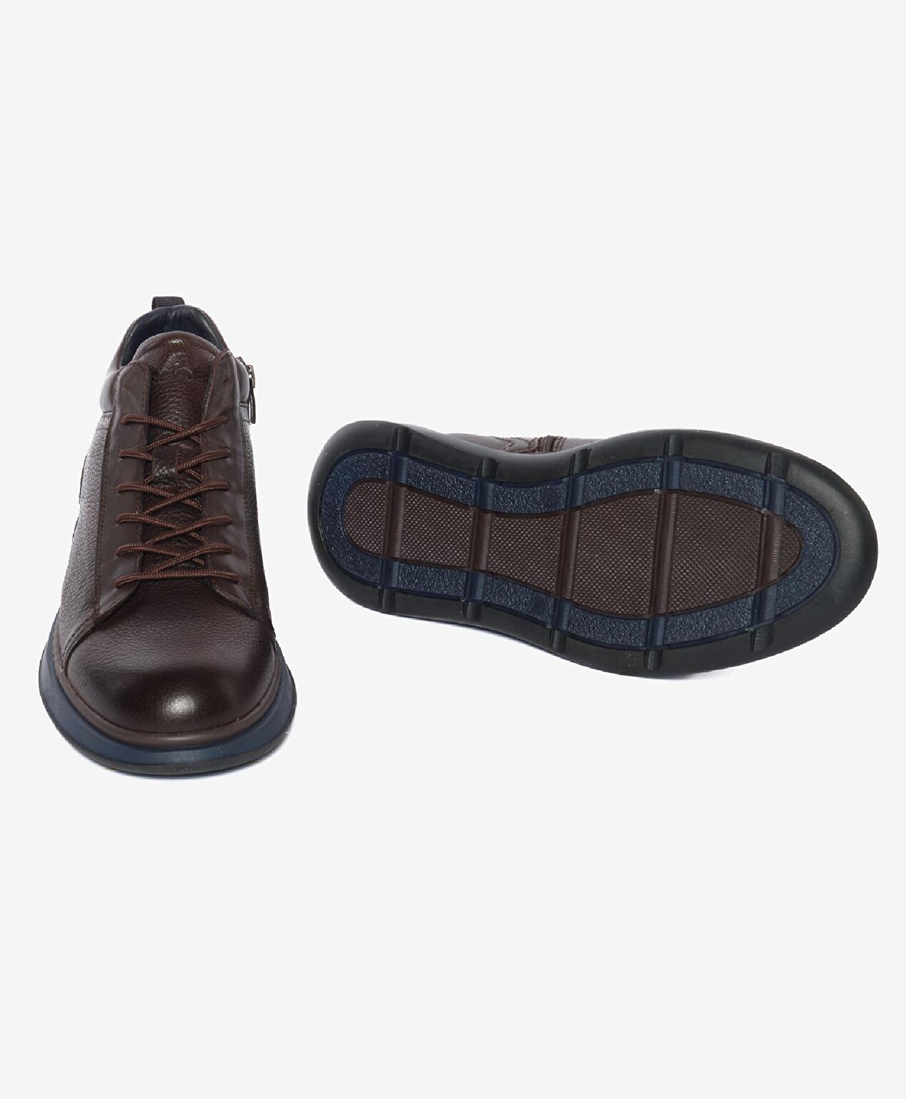 Erkek Kahverengi Hakiki Deri Sneaker Bot - 6