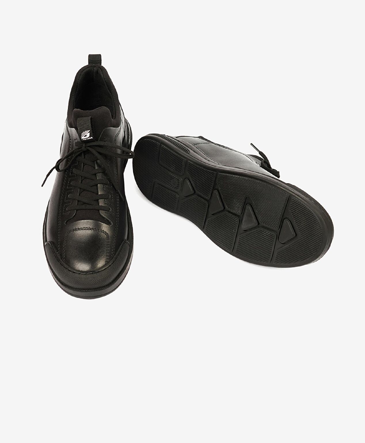 Erkek Siyah Hakiki Deri Casual Ayakkabı - 6