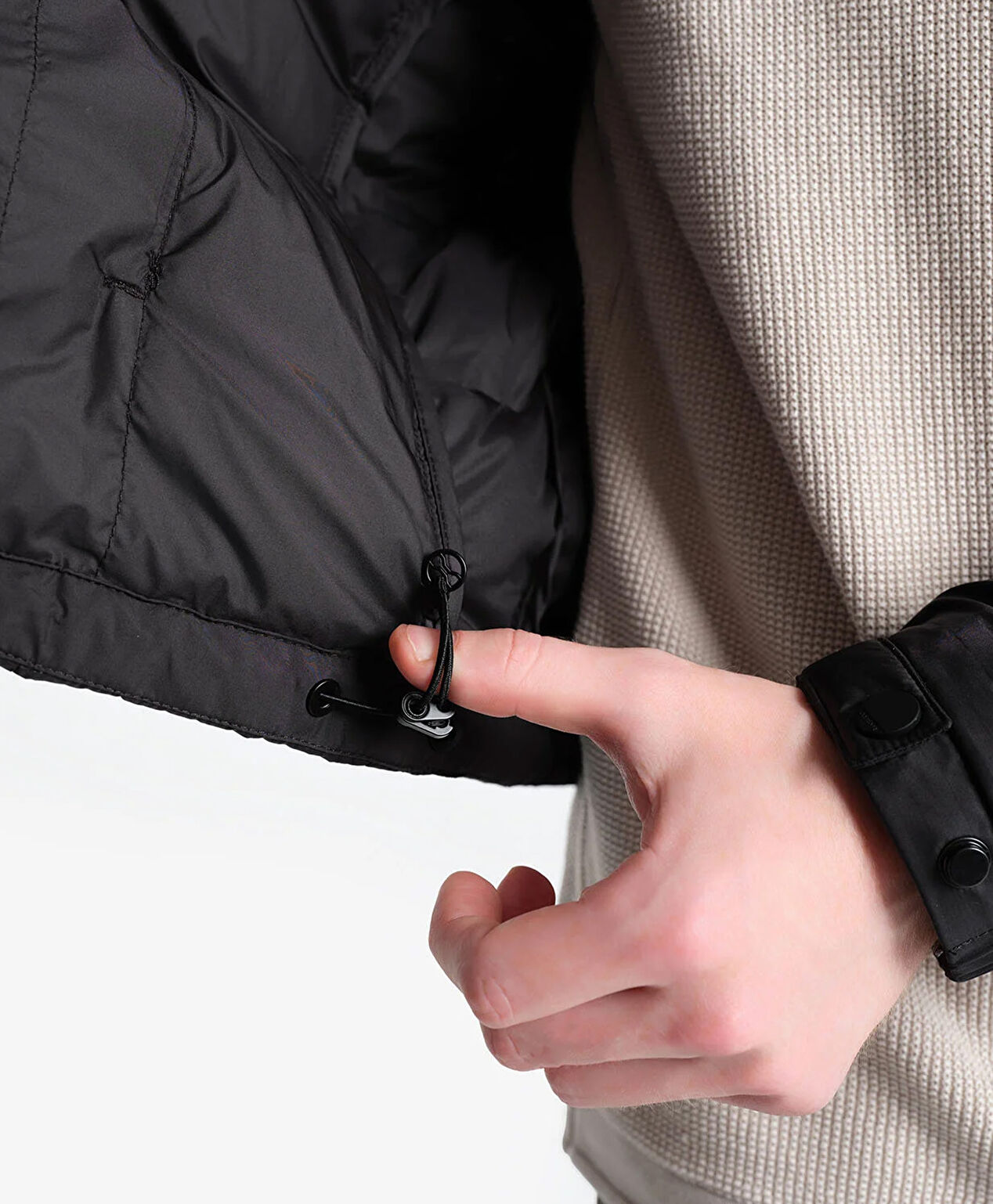 Erkek Siyah Su İtici Mont 4K1TM83516 - 8