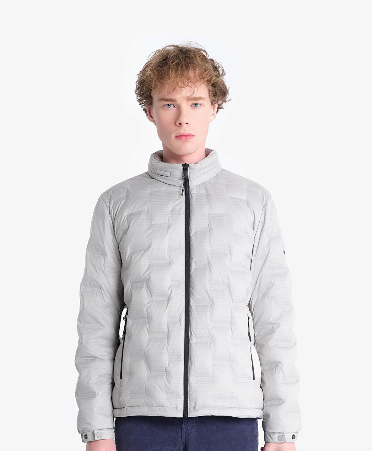 Erkek Açık Gri Su İtici Mont 4K1TM83516 - 1