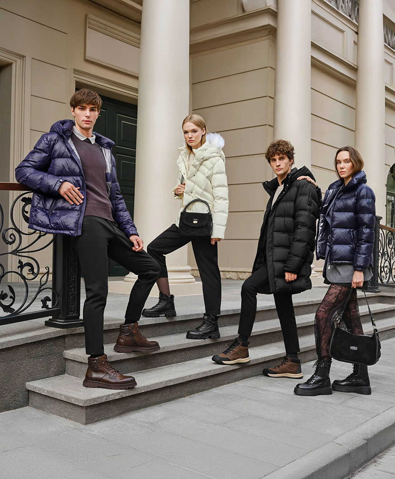 Erkek Siyah Su İtici Uzun Mont - 9