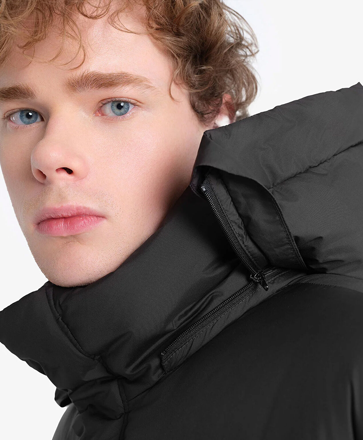 Erkek Siyah Su İtici Uzun Mont - 7