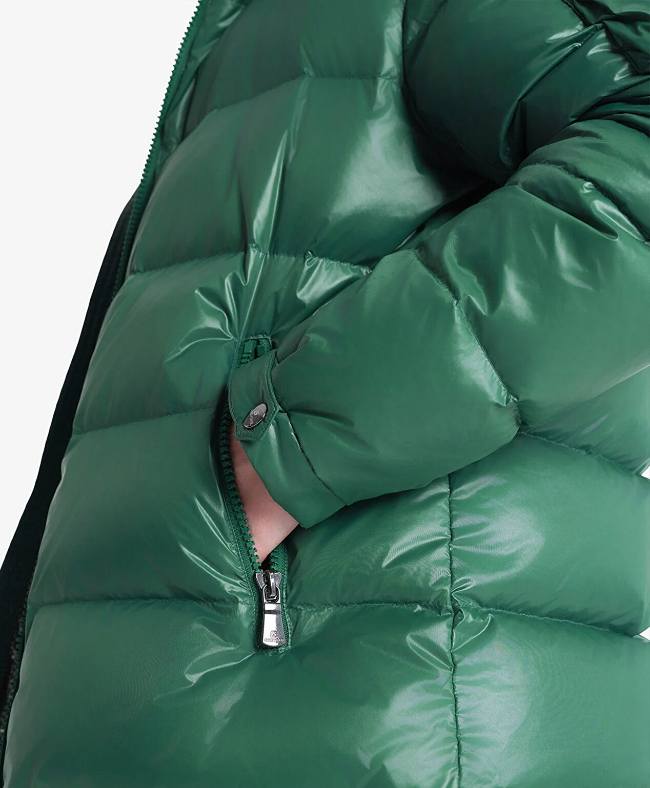 Erkek Parlak Yeşil Su İtici Mont - 7