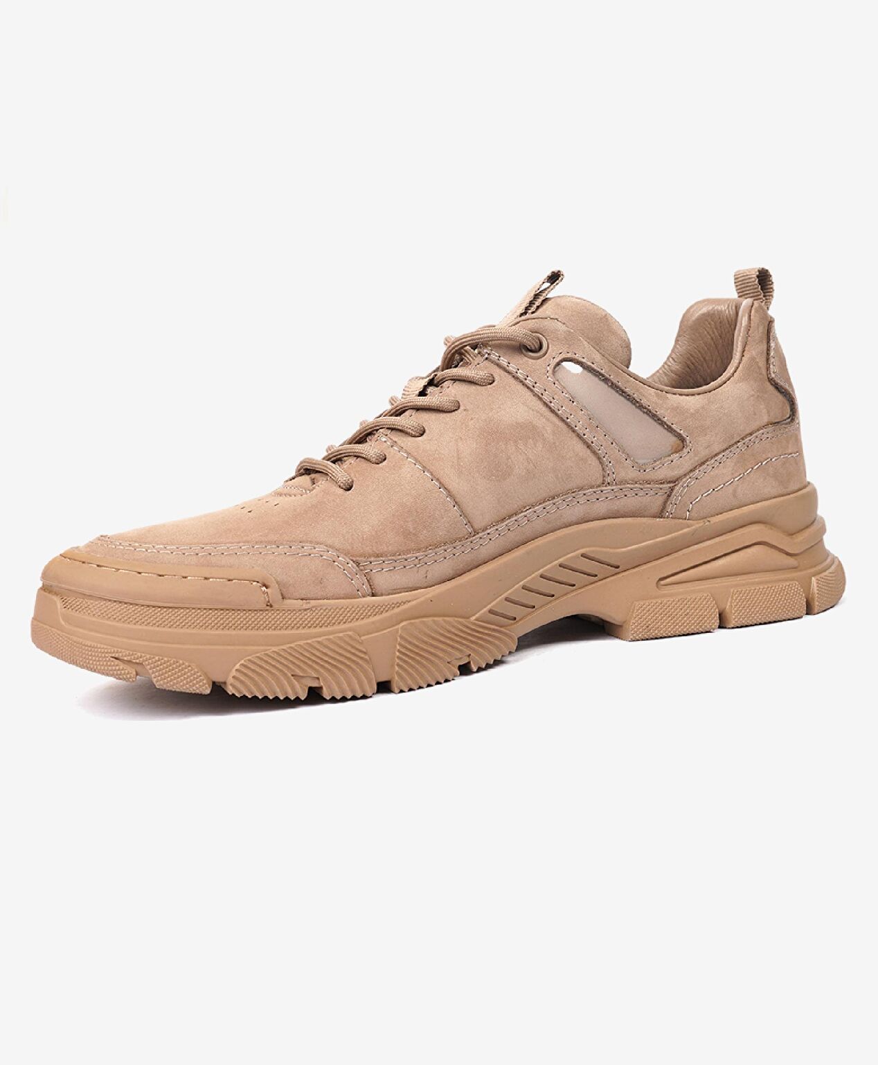 Erkek Vizon Hakiki Deri Sneaker Ayakkabı - 3