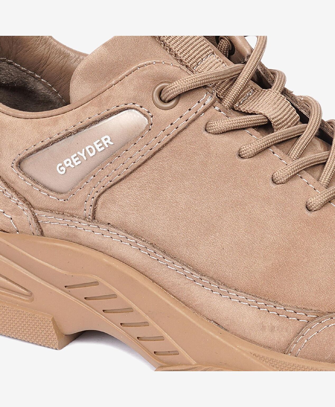 Erkek Vizon Hakiki Deri Sneaker Ayakkabı - 5