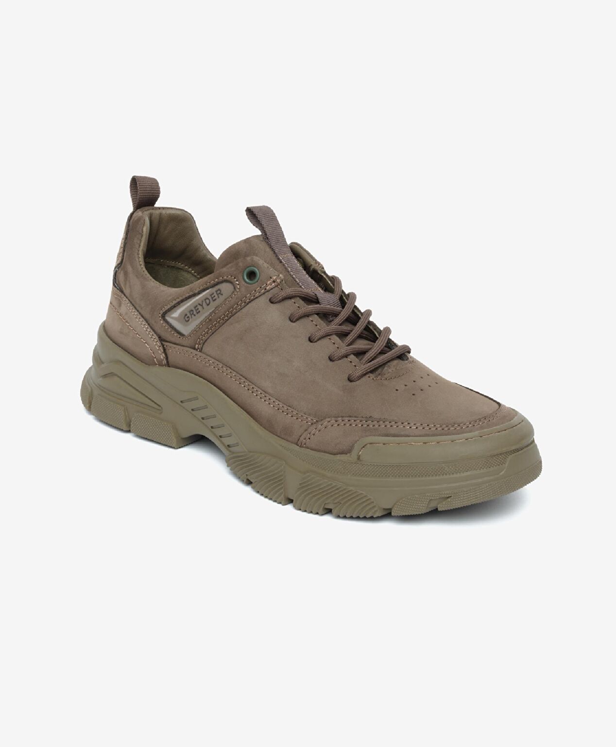 Erkek Duman Hakiki Deri Sneaker Ayakkabı - 2
