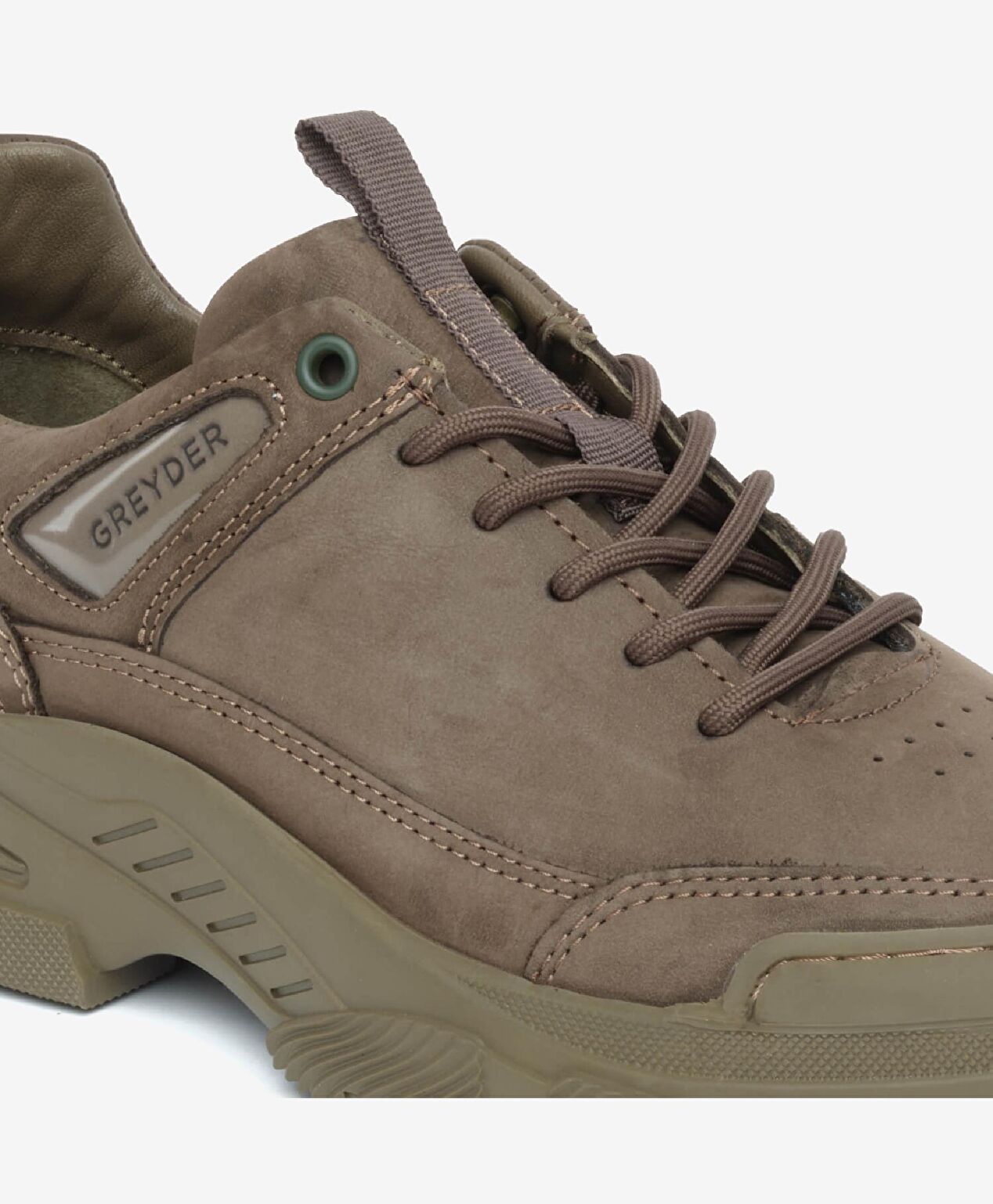 Erkek Duman Hakiki Deri Sneaker Ayakkabı - 5