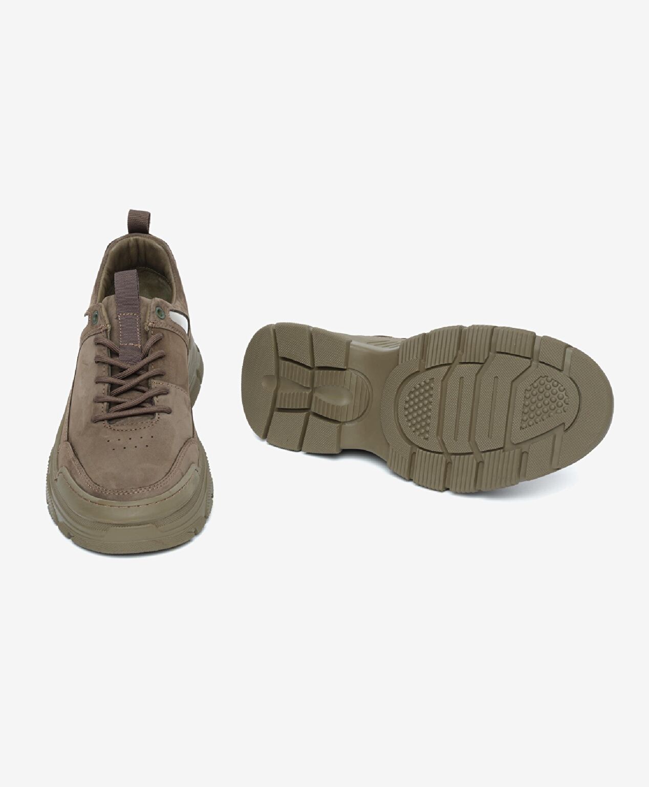 Erkek Duman Hakiki Deri Sneaker Ayakkabı - 6