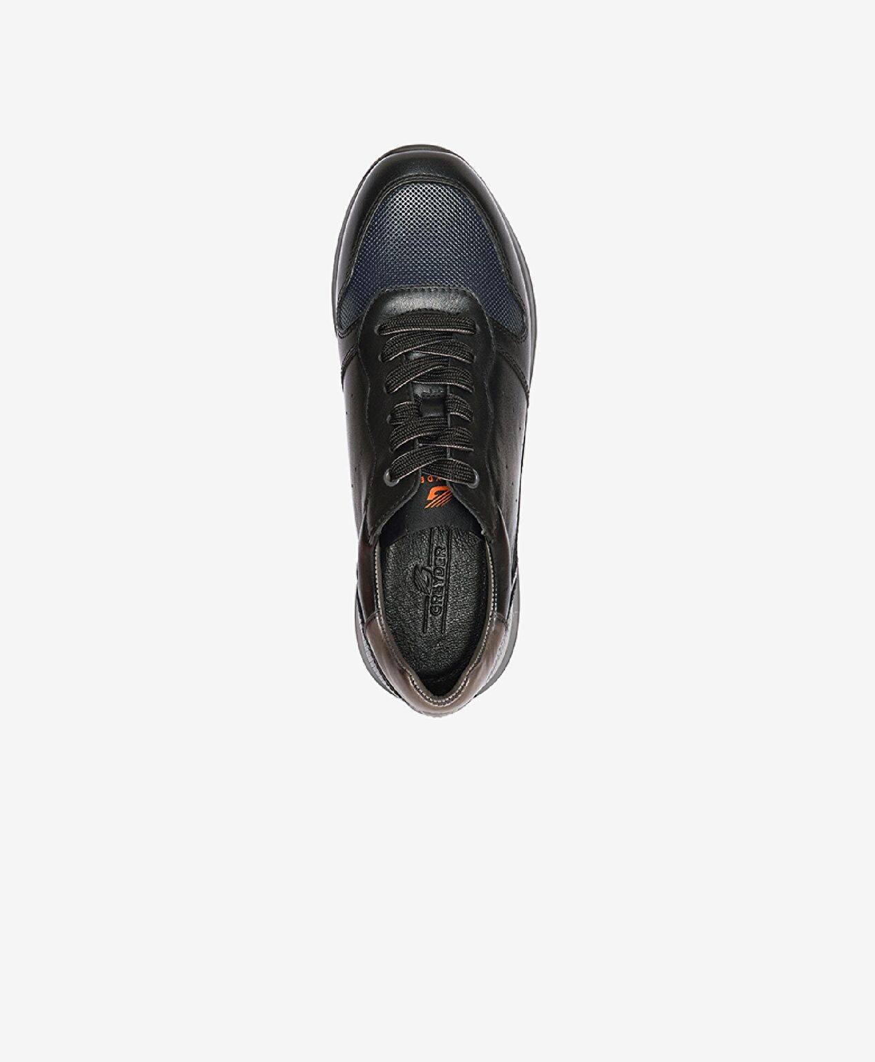 Erkek Siyah Hakiki Deri Sneaker Ayakkabı - 4