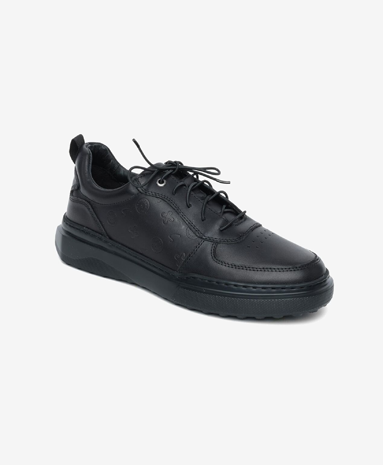 Erkek Siyah Hakiki Deri Sneaker Ayakkabı 4K1UA17740 - 4