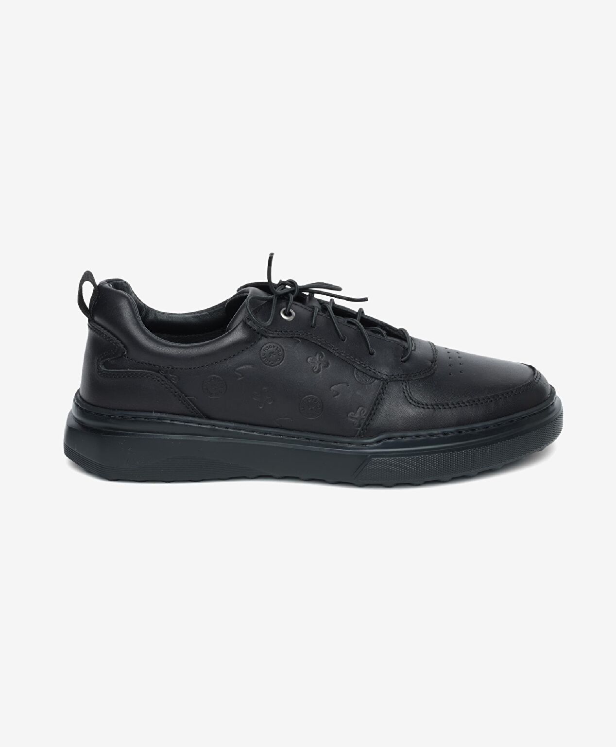 Erkek Siyah Hakiki Deri Sneaker Ayakkabı 4K1UA17740 - 1