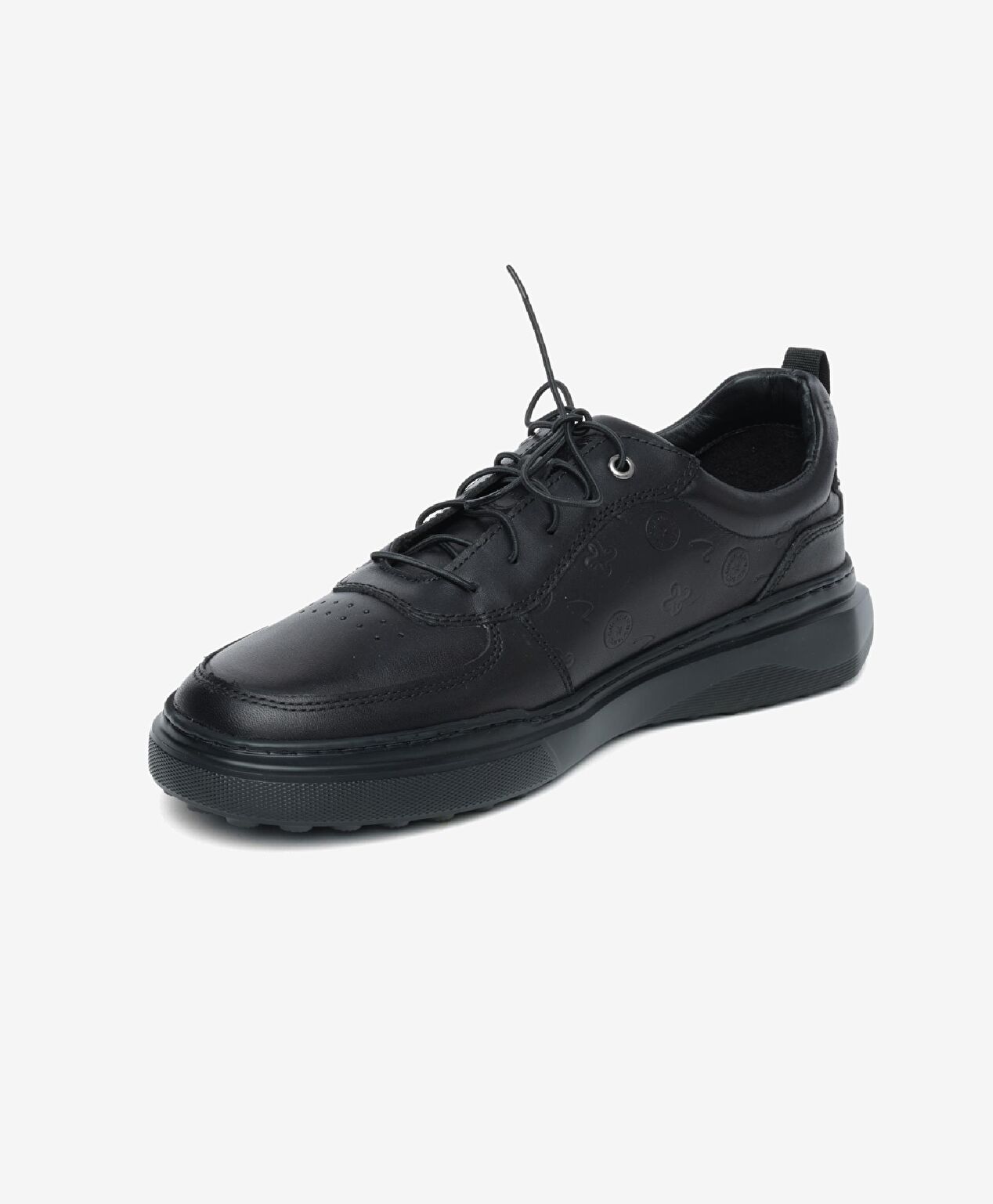 Erkek Siyah Hakiki Deri Sneaker Ayakkabı 4K1UA17740 - 5