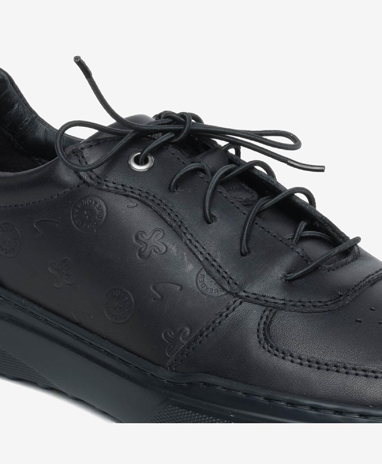 Erkek Siyah Hakiki Deri Sneaker Ayakkabı 4K1UA17740 - 7