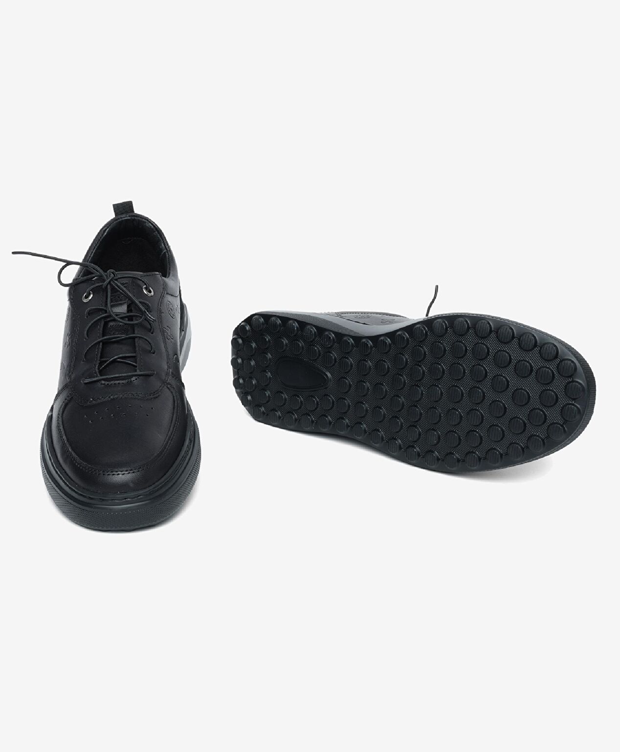 Erkek Siyah Hakiki Deri Sneaker Ayakkabı 4K1UA17740 - 8