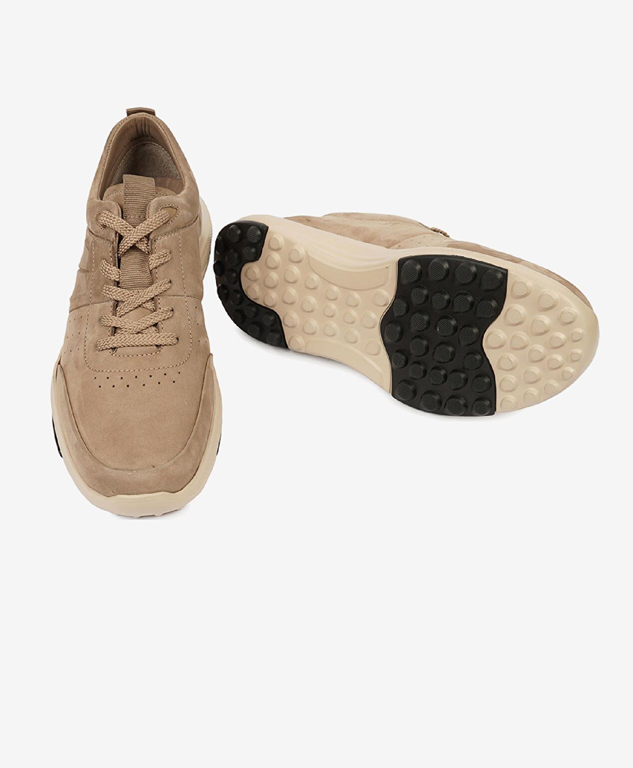 Erkek Vizon Hakiki Deri Sneaker Ayakkabı - 6