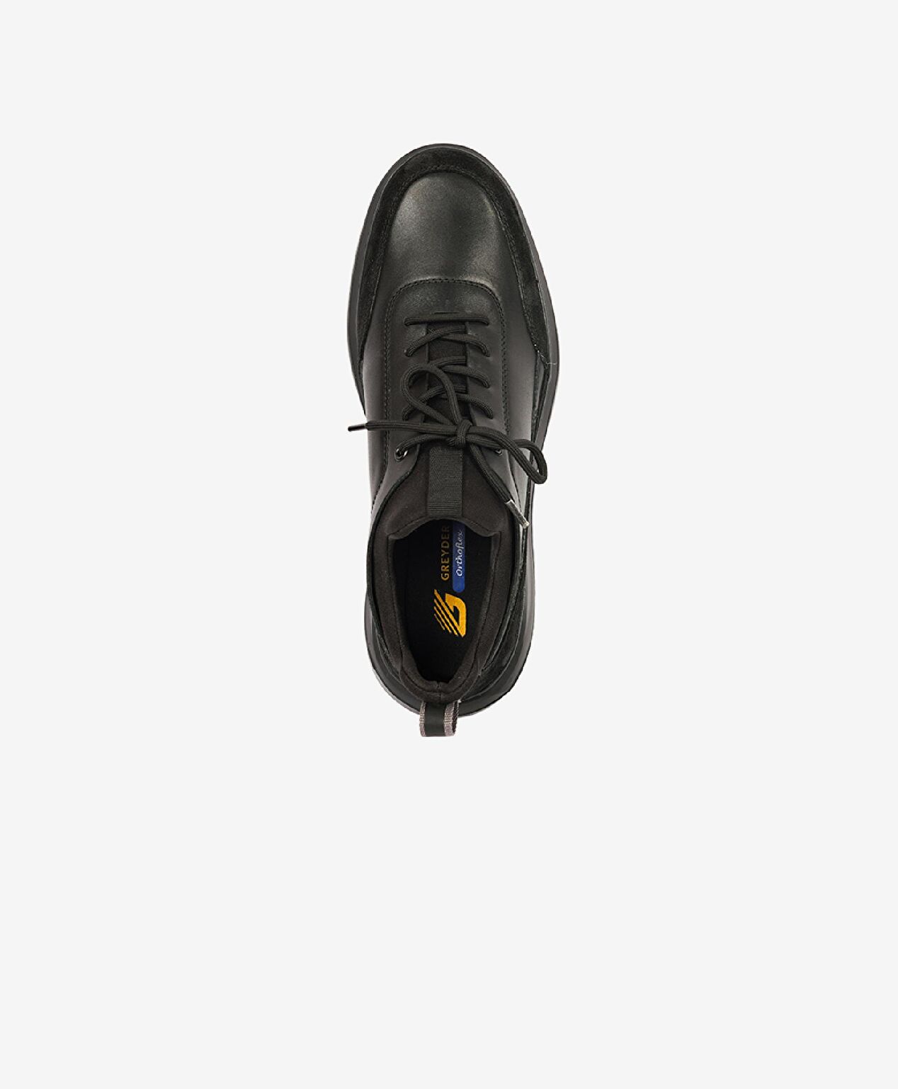 Erkek Siyah Hakiki Deri Sneaker Ayakkabı - 4