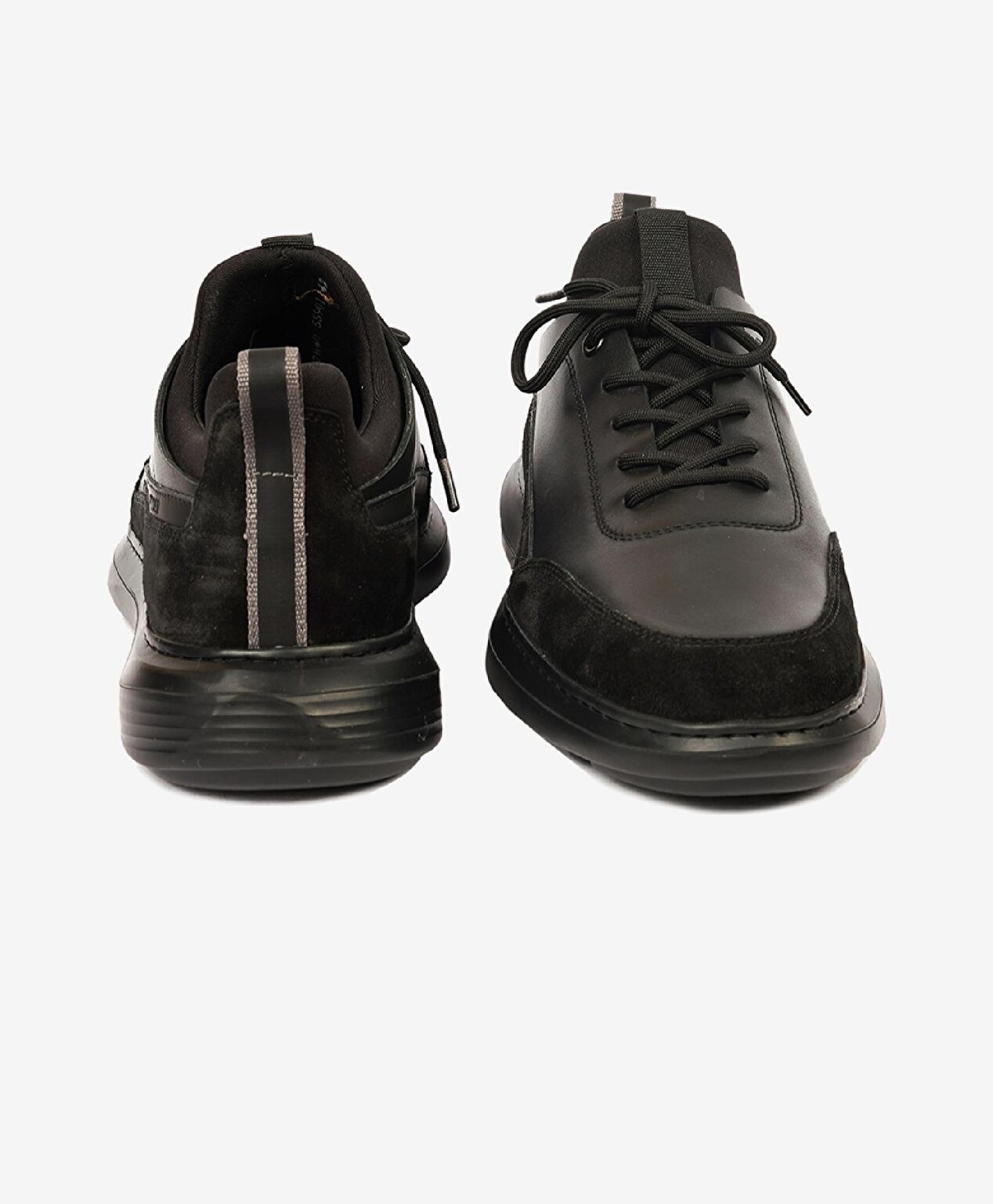 Erkek Siyah Hakiki Deri Sneaker Ayakkabı - 7