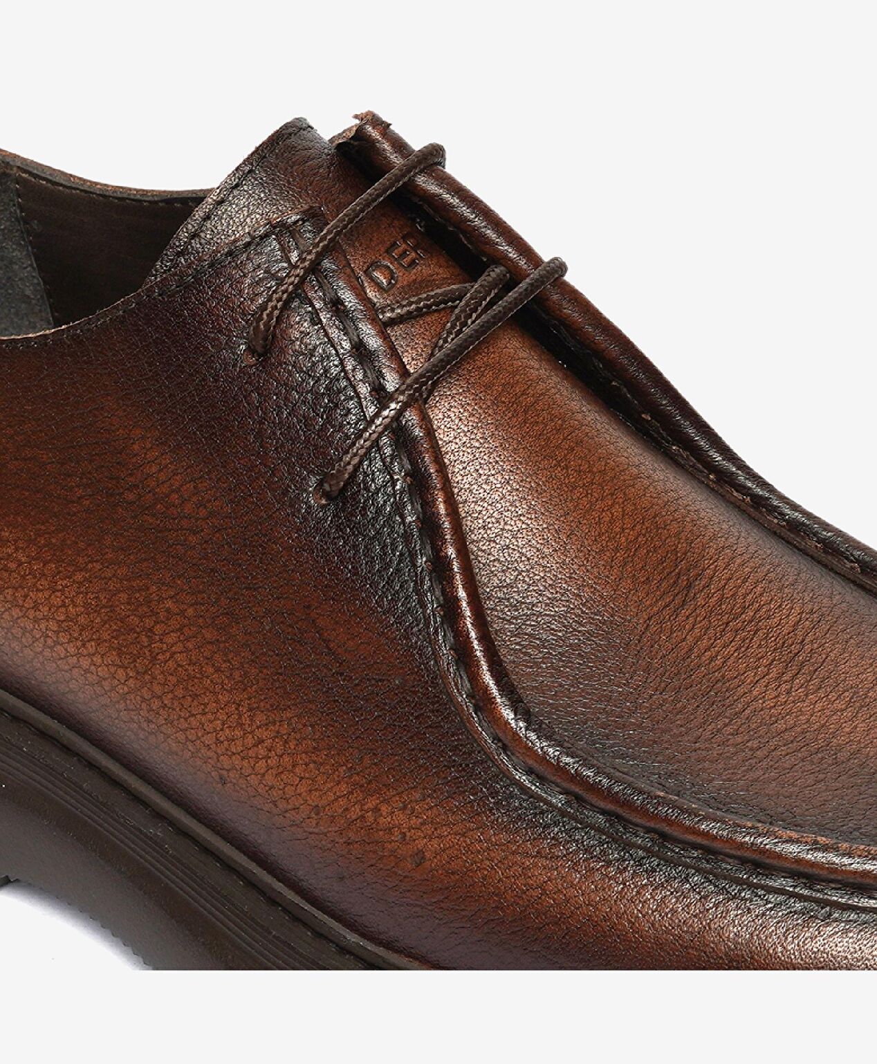 Erkek Kahverengi Hakiki Deri Klasik Ayakkabı - 5