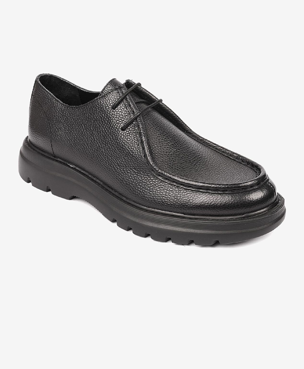 Erkek Siyah Hakiki Deri Klasik Ayakkabı - 2