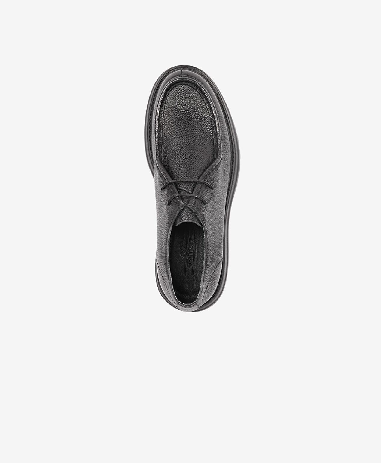 Erkek Siyah Hakiki Deri Klasik Ayakkabı - 4