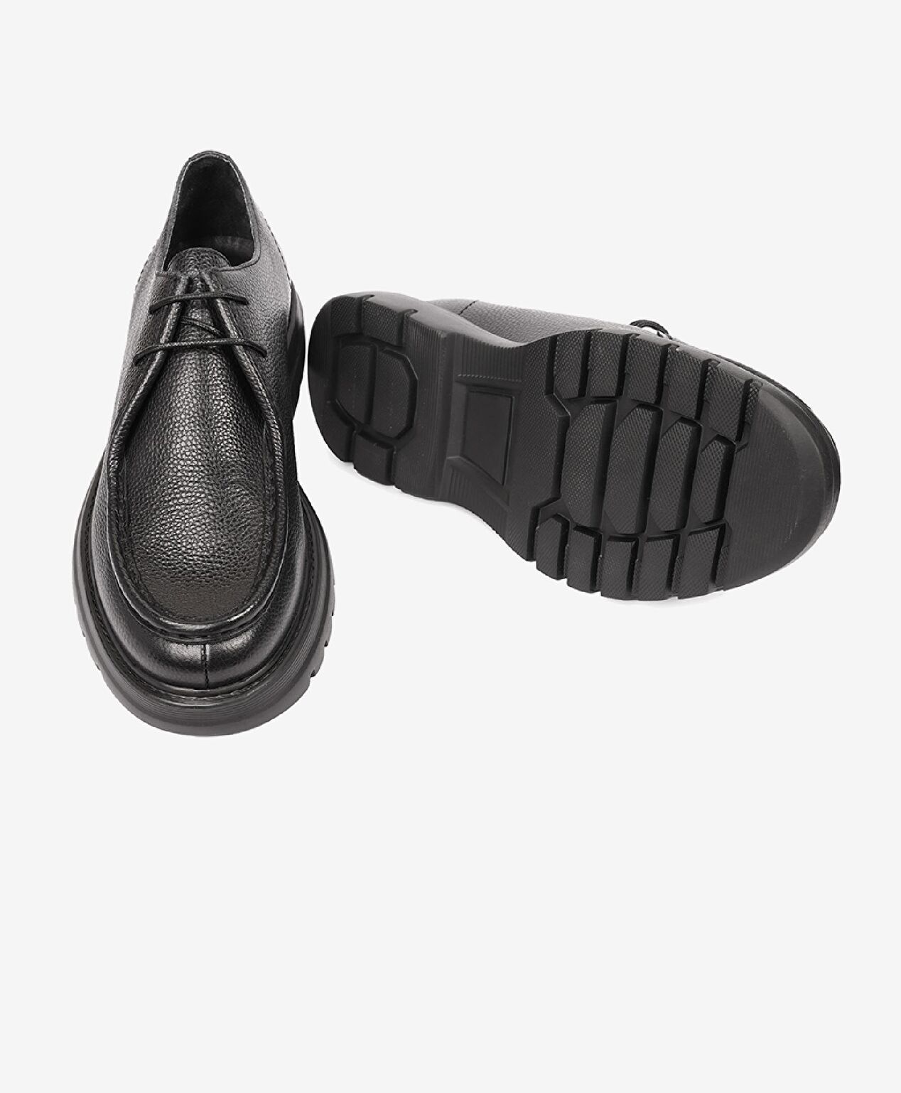 Erkek Siyah Hakiki Deri Klasik Ayakkabı - 6