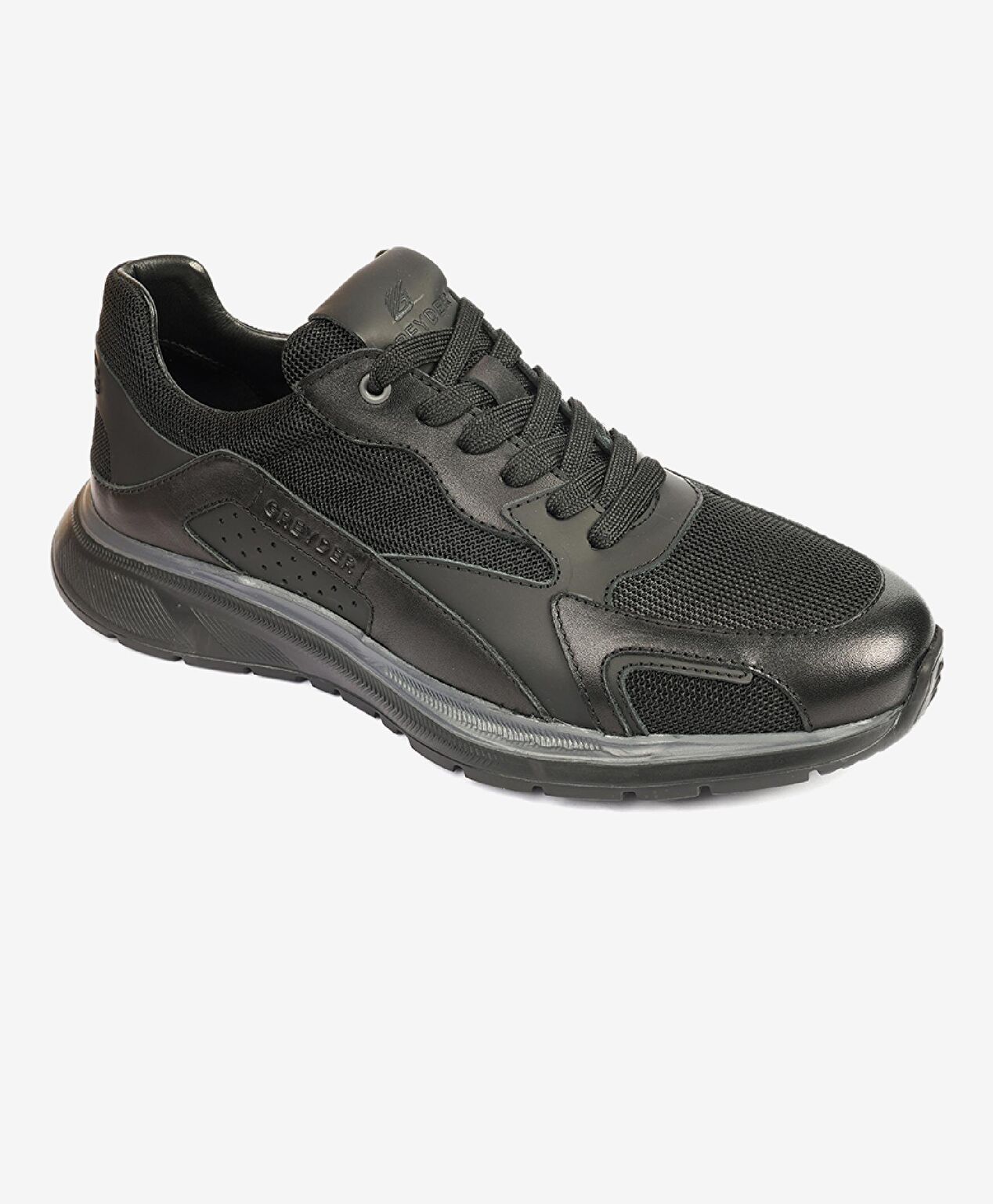 Erkek Siyah Hakiki Deri Spor Ayakkabı - 2