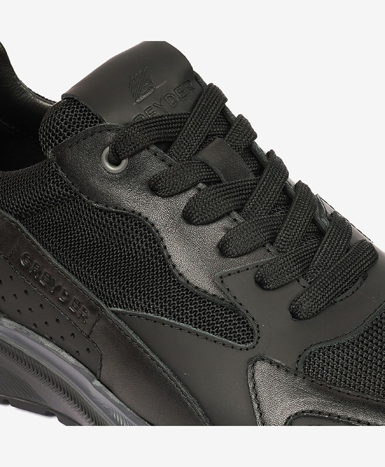 Erkek Siyah Hakiki Deri Spor Ayakkabı - 5