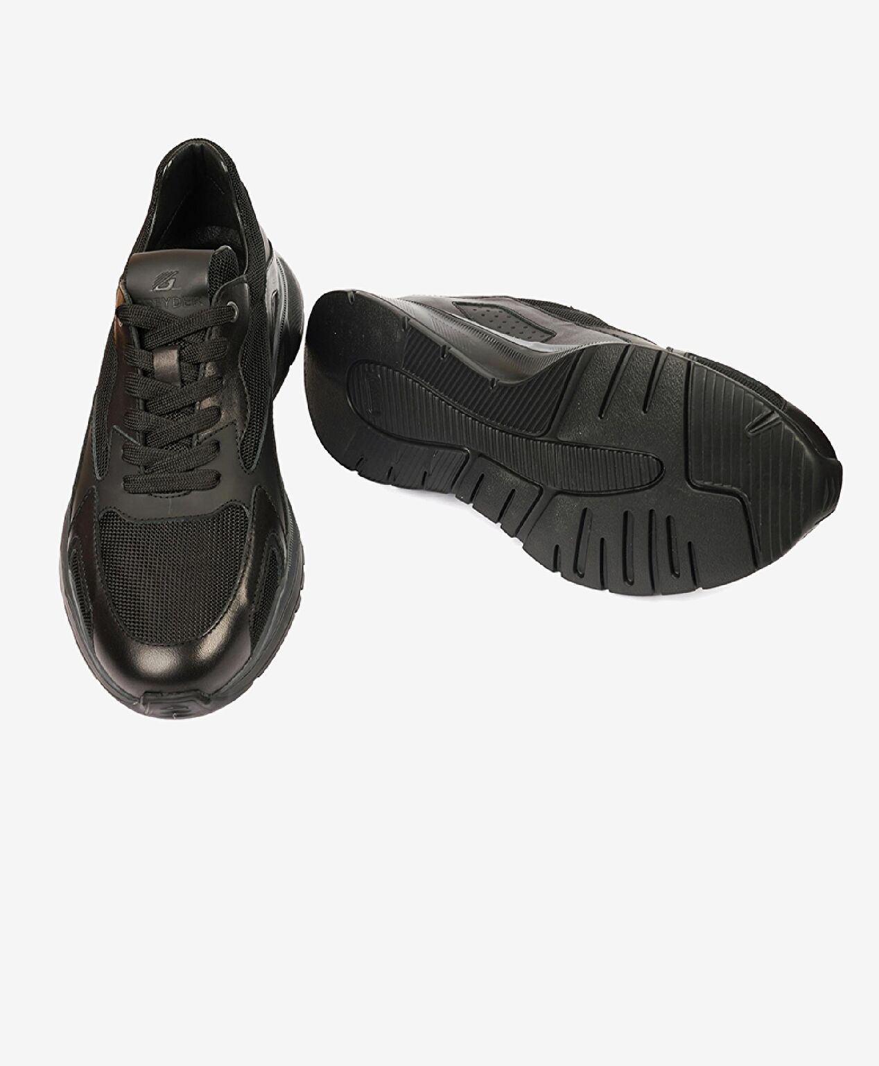 Erkek Siyah Hakiki Deri Spor Ayakkabı - 6