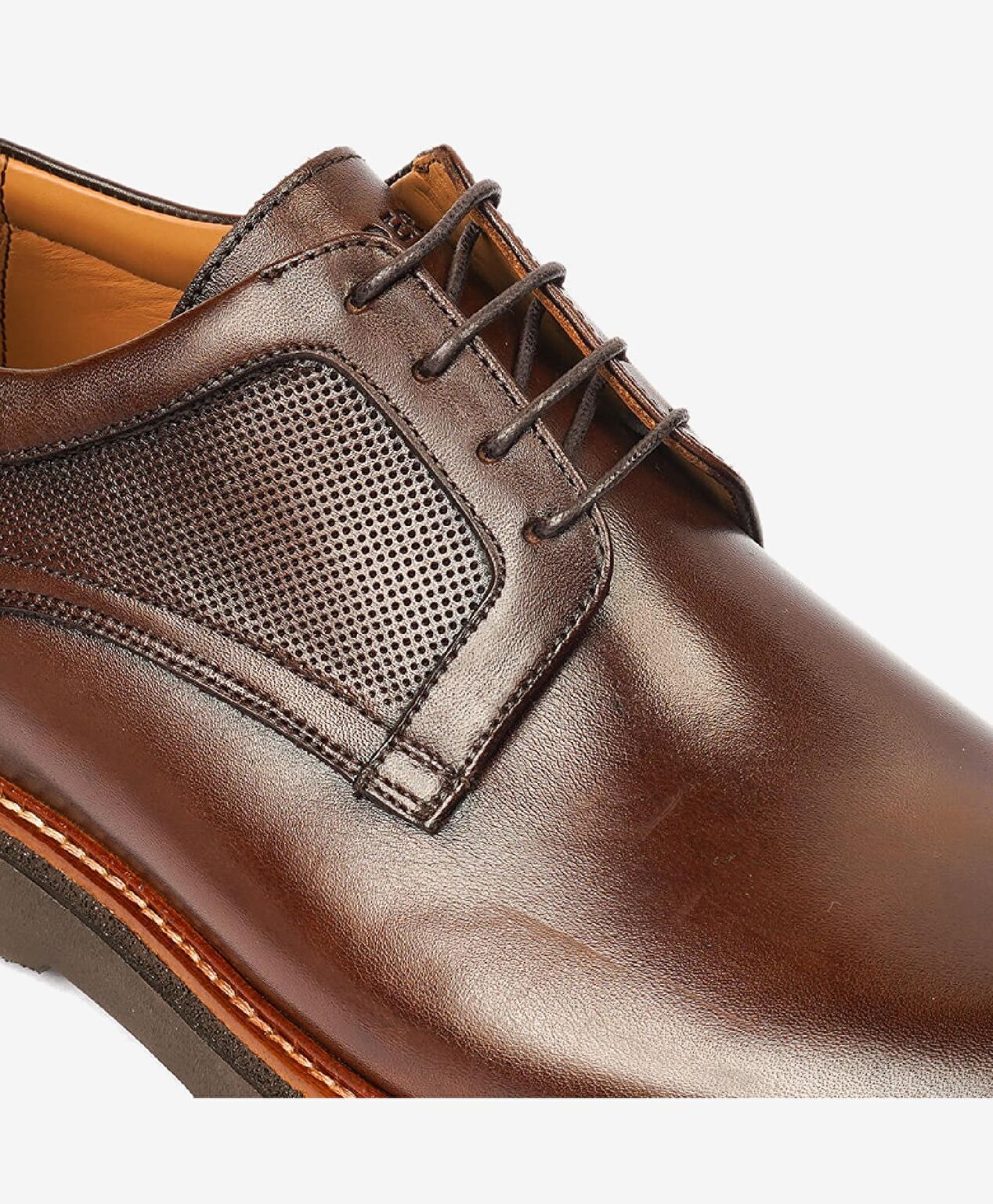 Erkek Kahverengi Hakiki Deri Klasik Ayakkabı - 5