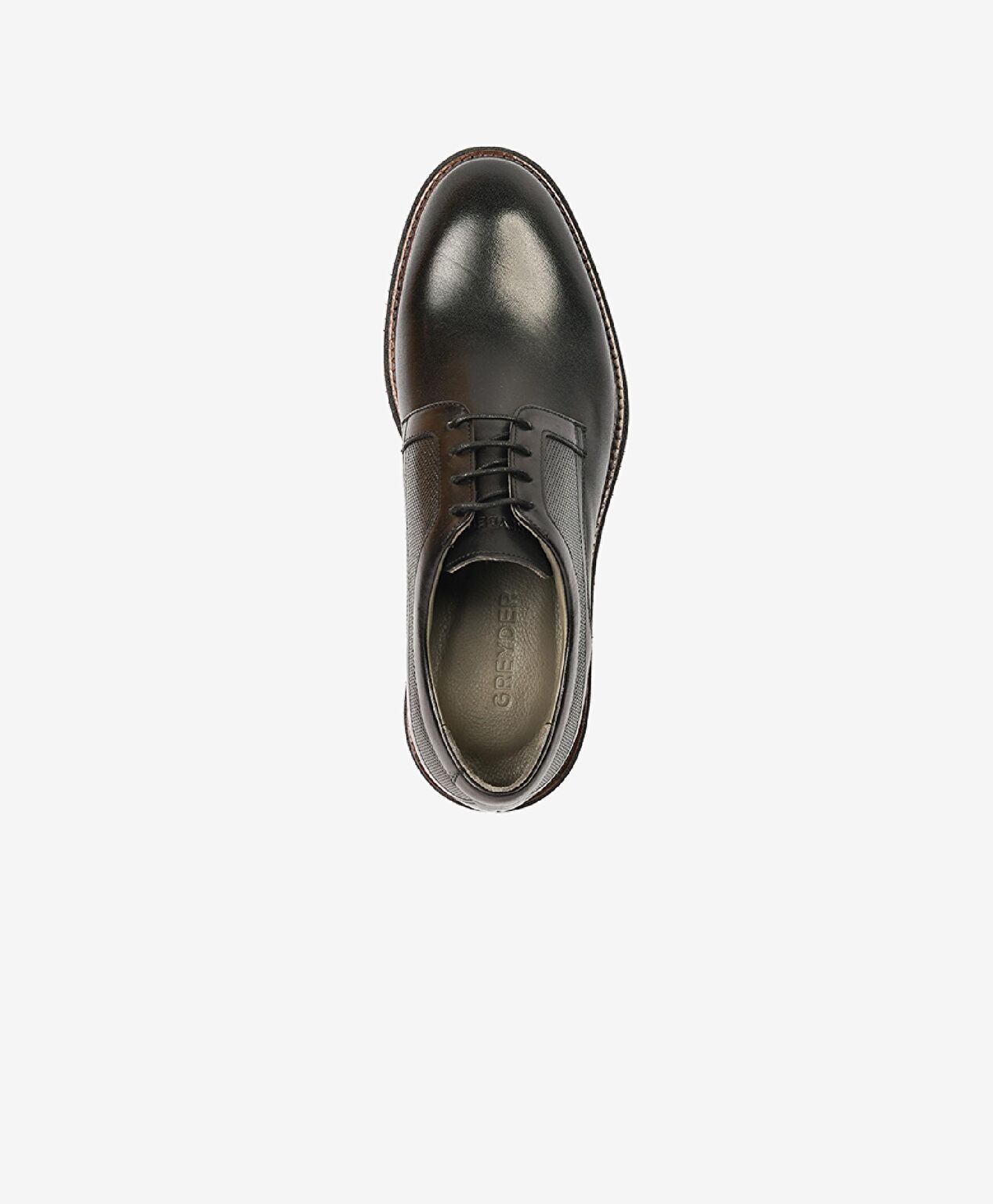 Erkek Siyah Hakiki Deri Klasik Ayakkabı - 4