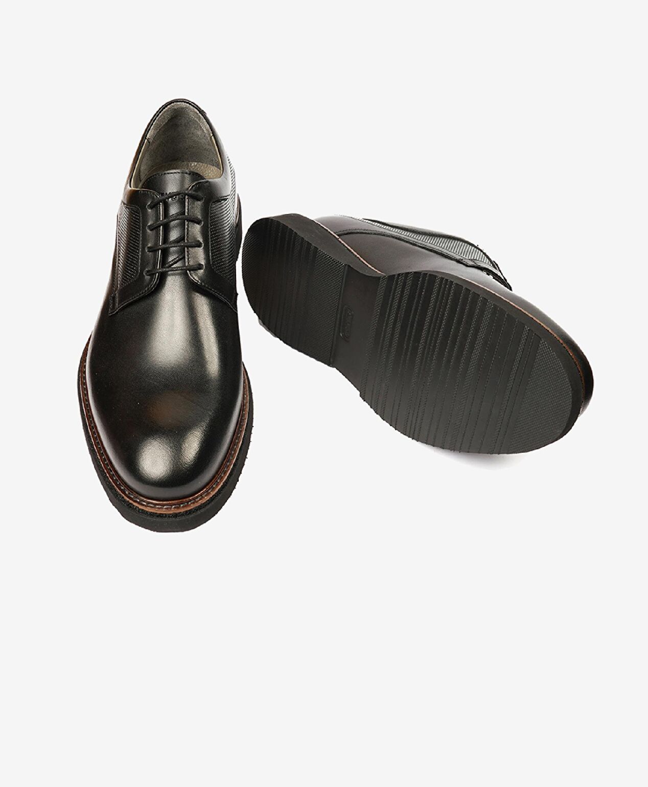 Erkek Siyah Hakiki Deri Klasik Ayakkabı - 6