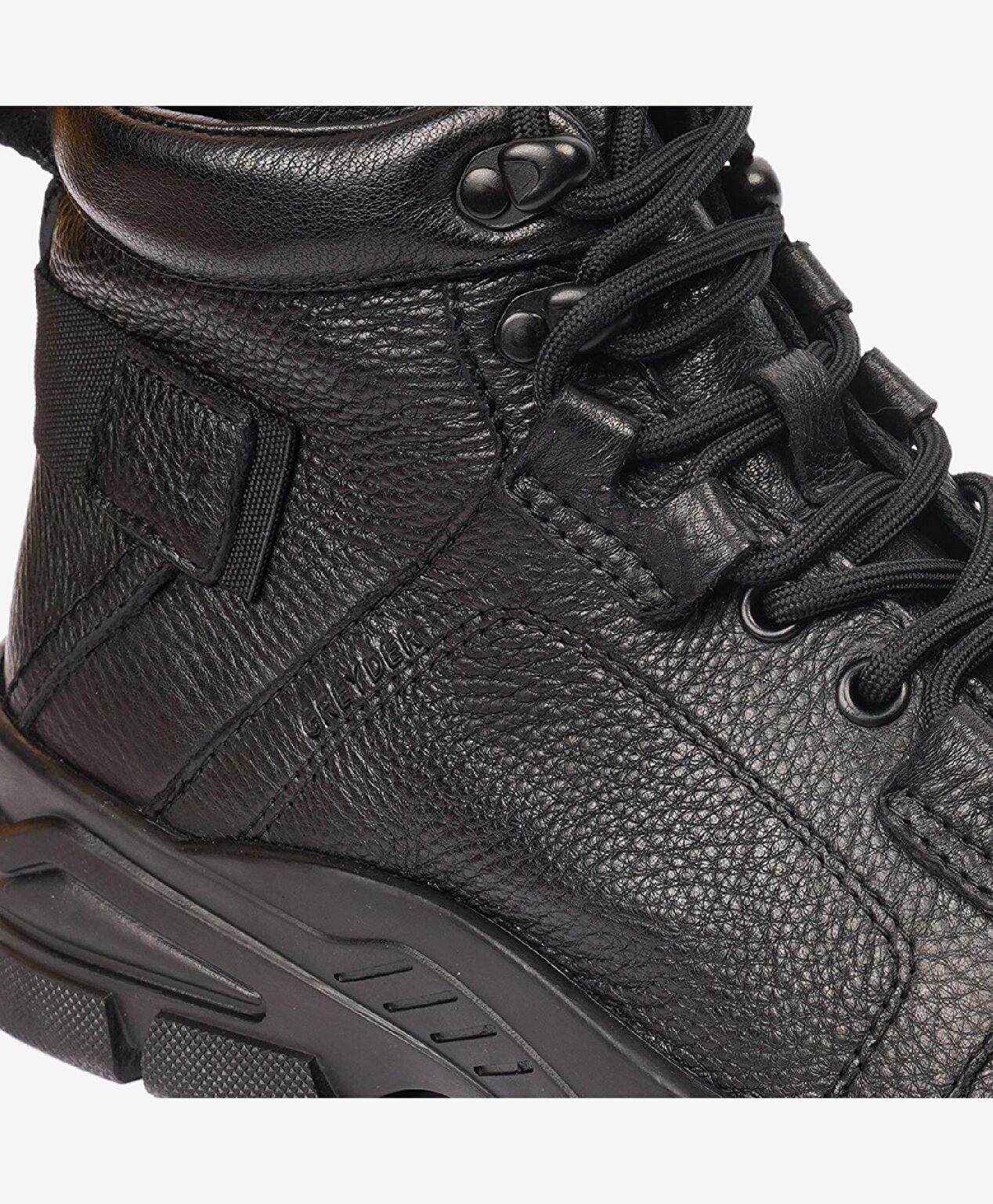 Erkek Siyah Hakiki Deri Casual Bot - 5