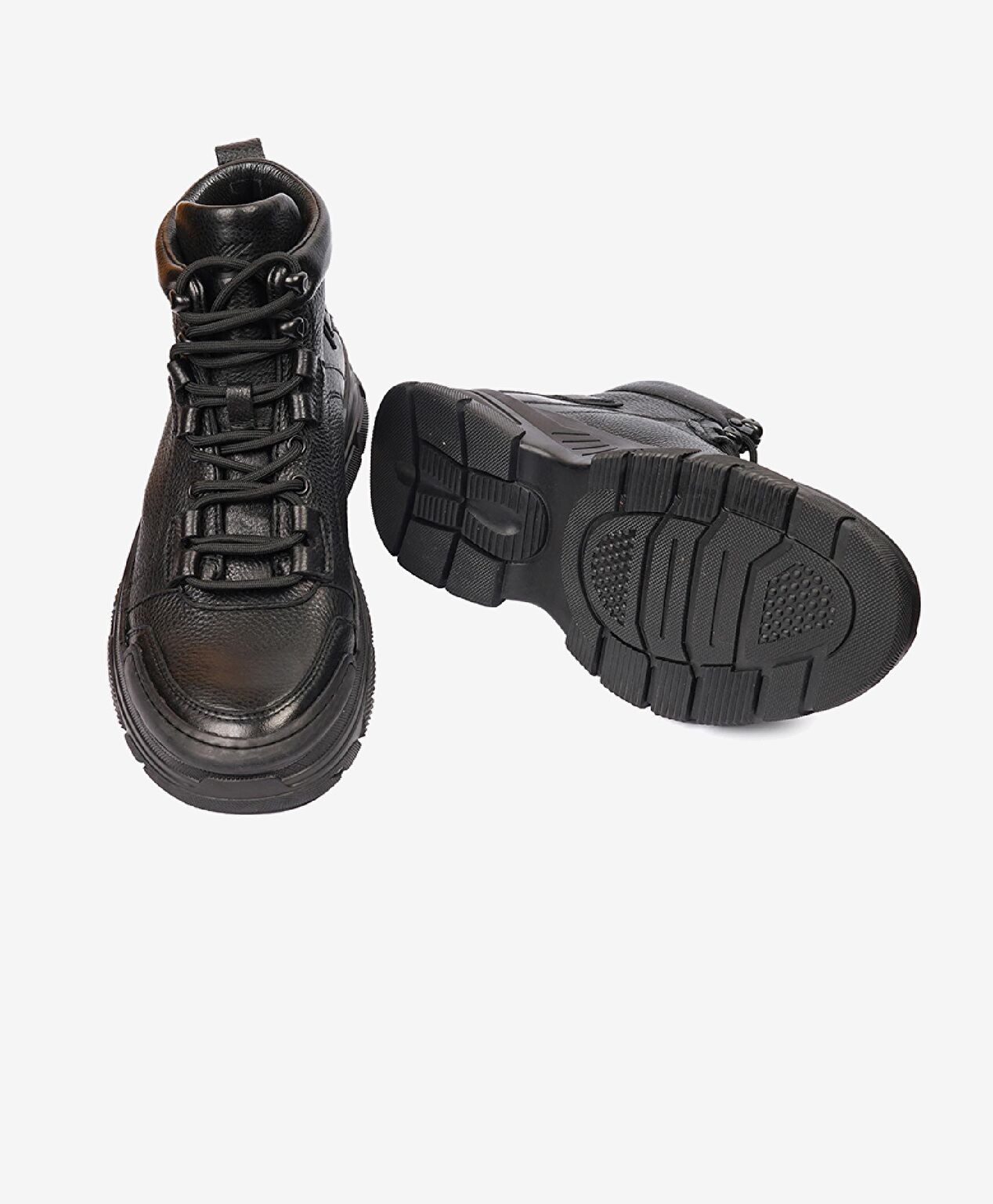 Erkek Siyah Hakiki Deri Casual Bot - 6